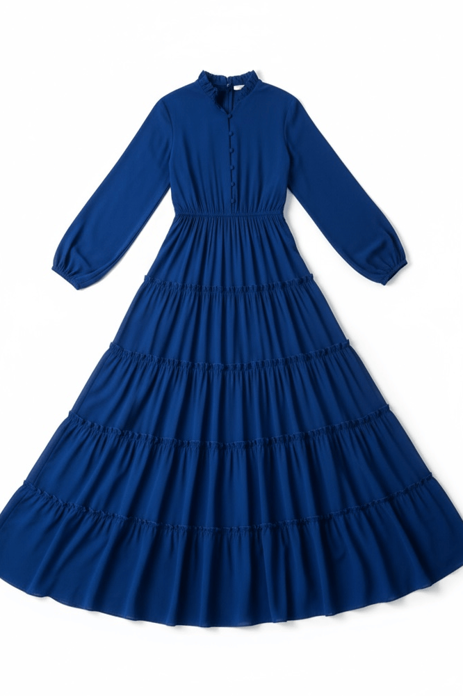Anitta tiered chiffon maxi dress Kabayare