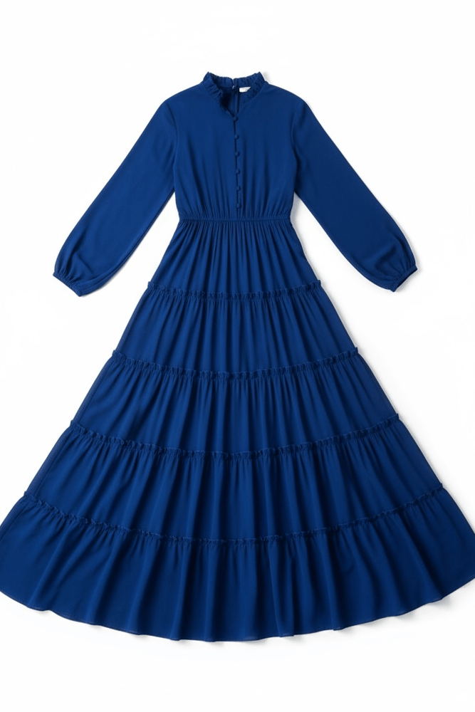 Anitta tiered chiffon maxi dress Kabayare