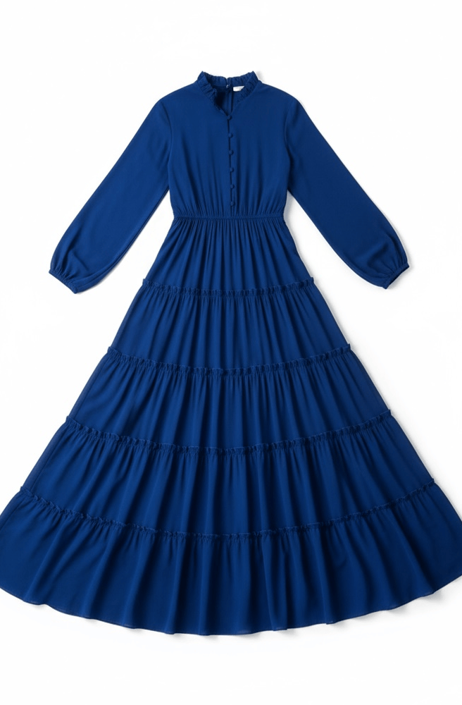 Anitta tiered chiffon maxi dress Kabayare