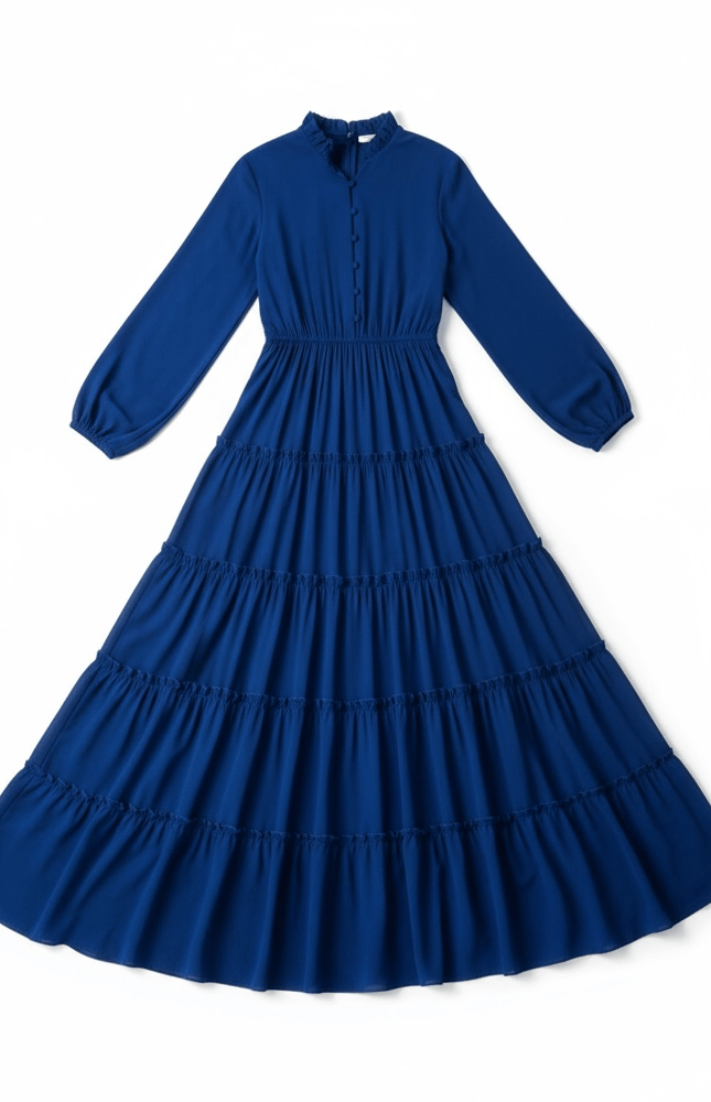 Anitta tiered chiffon maxi dress Kabayare