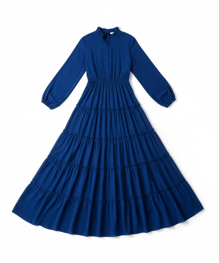 Anitta tiered chiffon maxi dress Kabayare