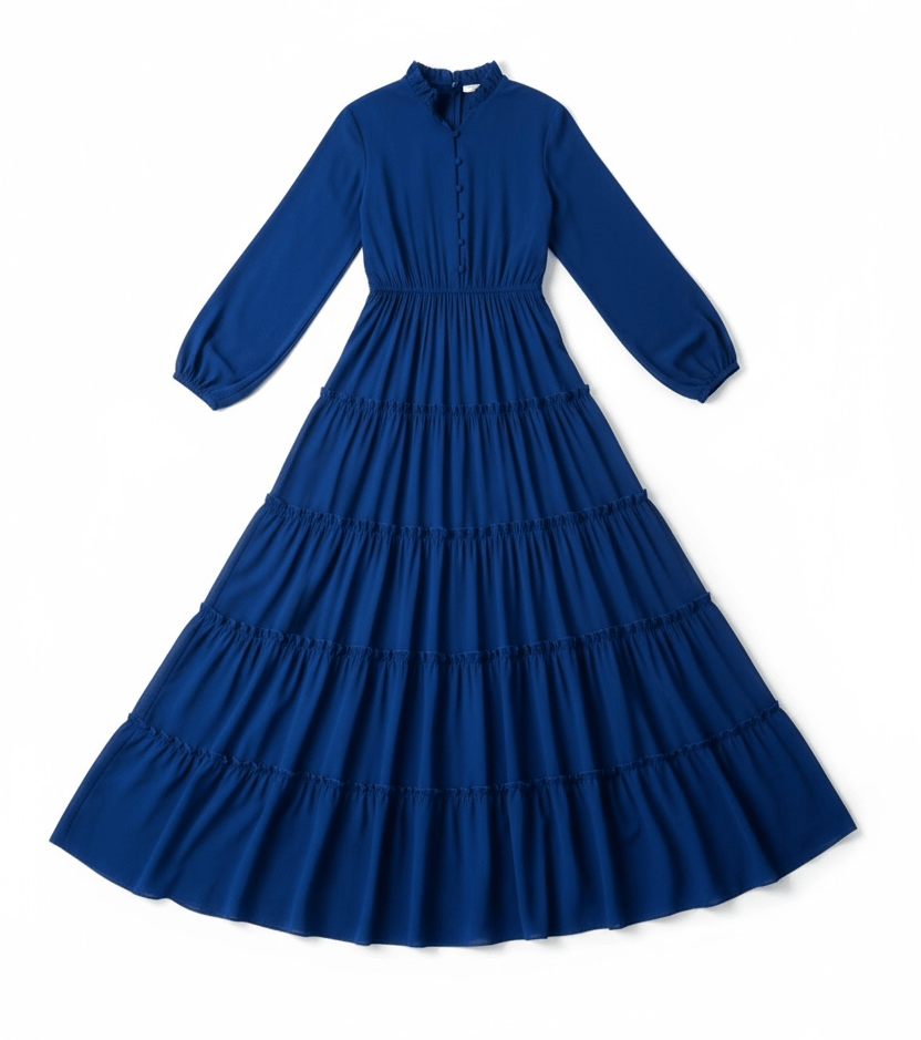 Anitta tiered chiffon maxi dress Kabayare