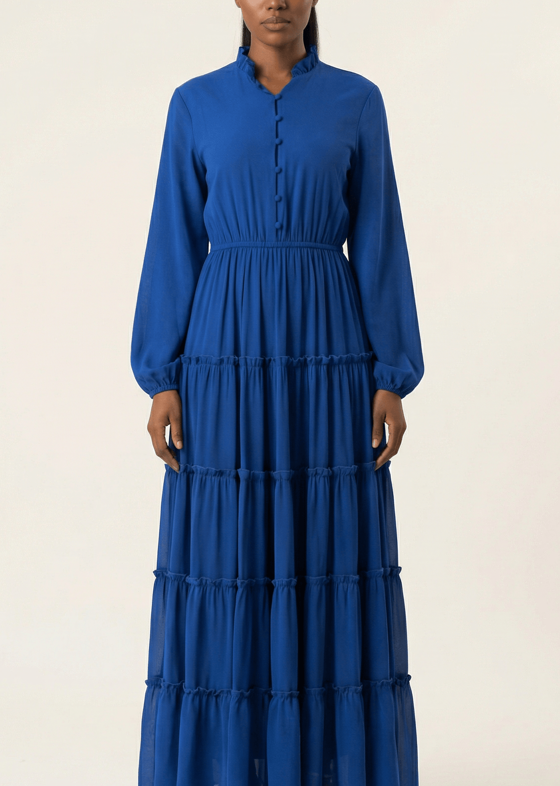 Anitta tiered chiffon maxi dress Kabayare