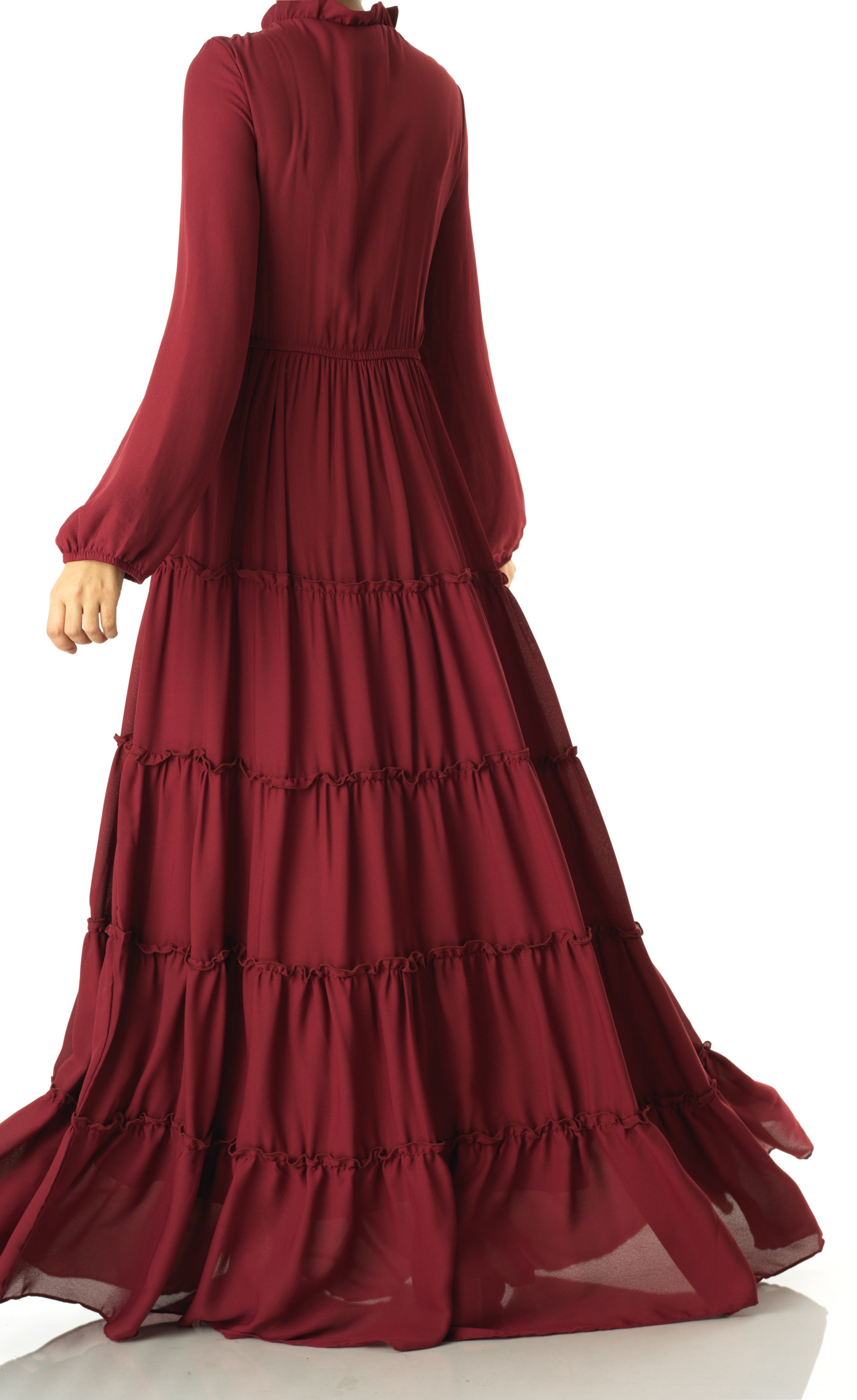 Anitta tiered chiffon maxi dress Kabayare