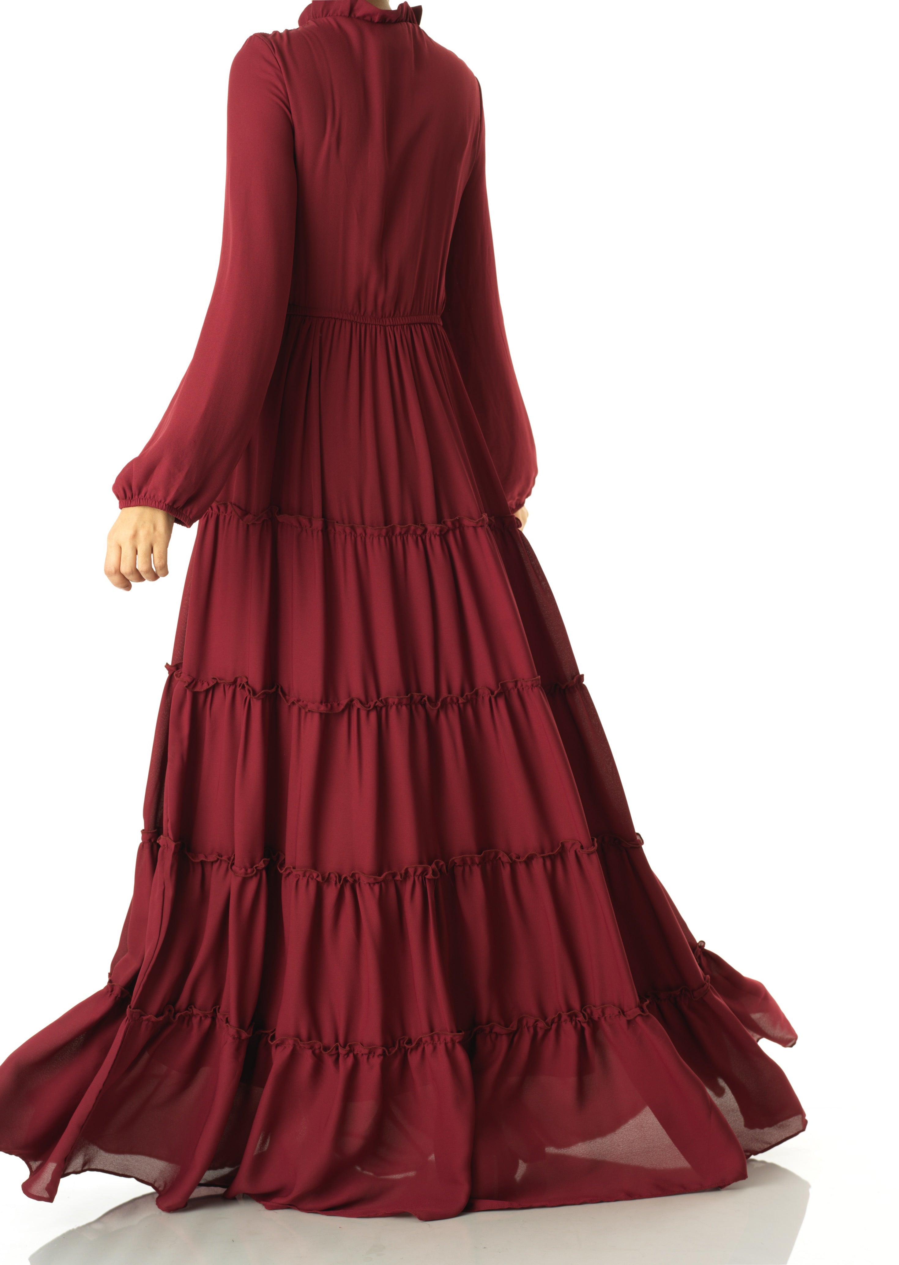 Anitta tiered chiffon maxi dress Kabayare