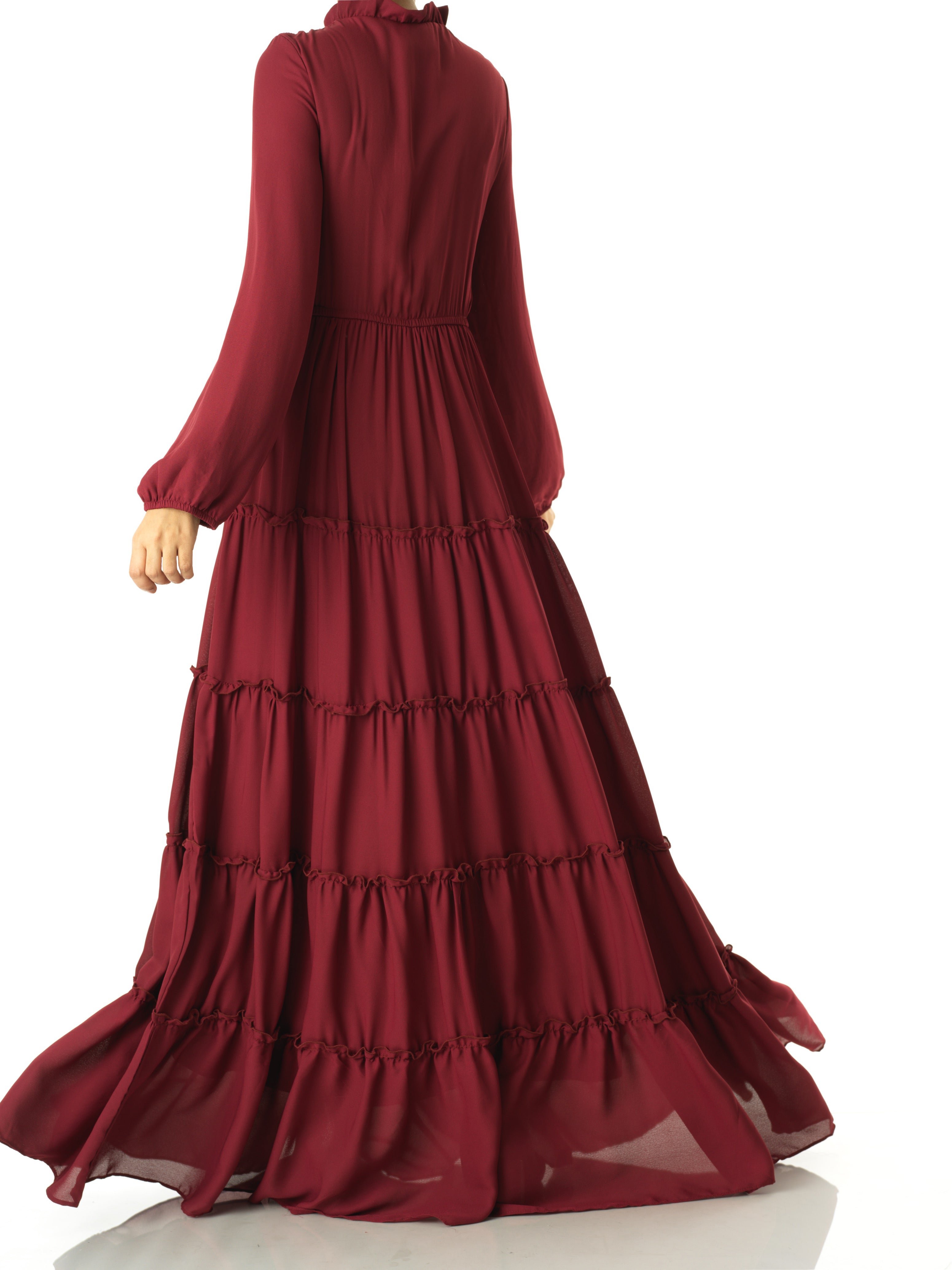 Anitta tiered chiffon maxi dress Kabayare