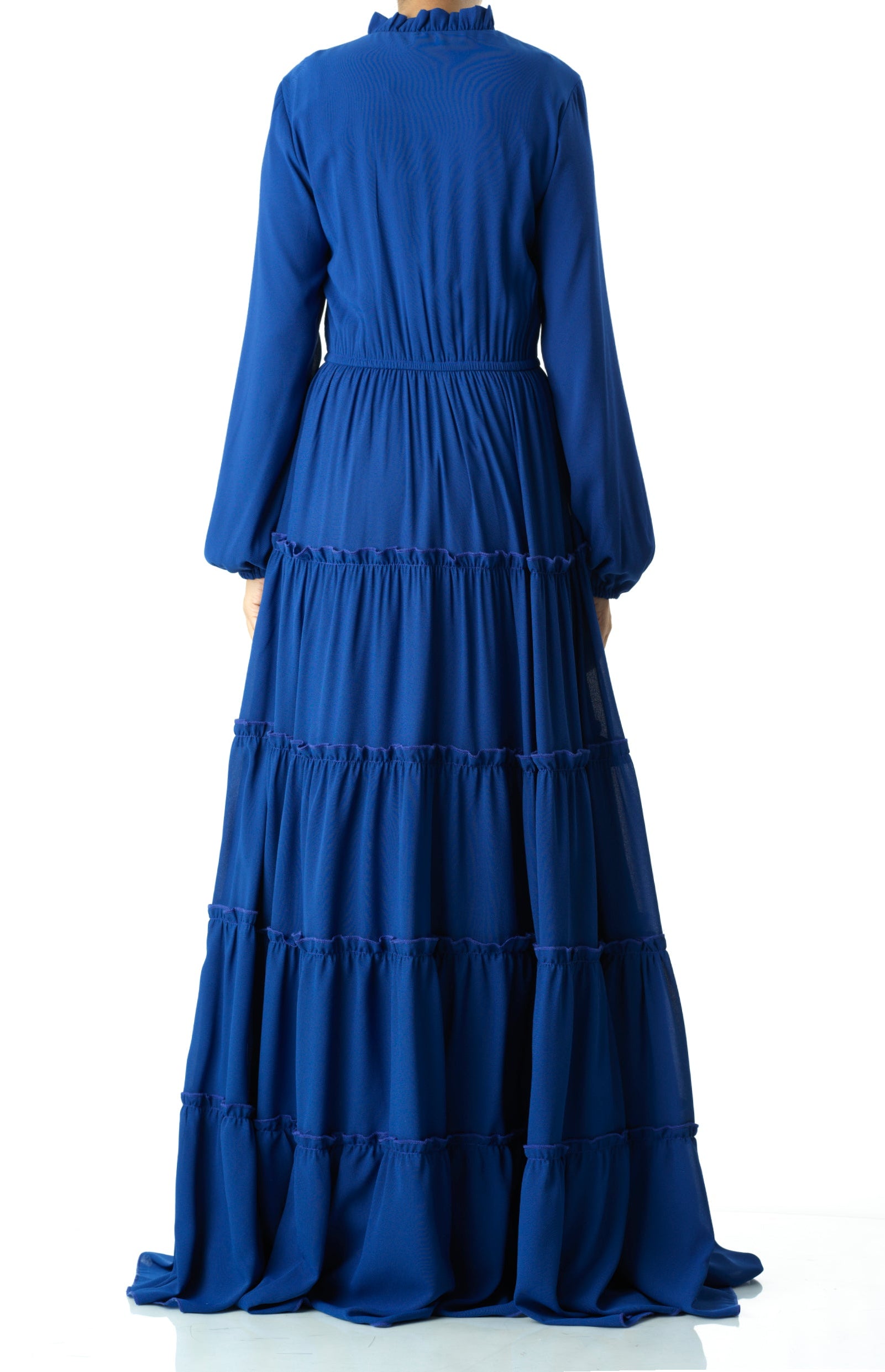 Anitta tiered chiffon maxi dress Kabayare