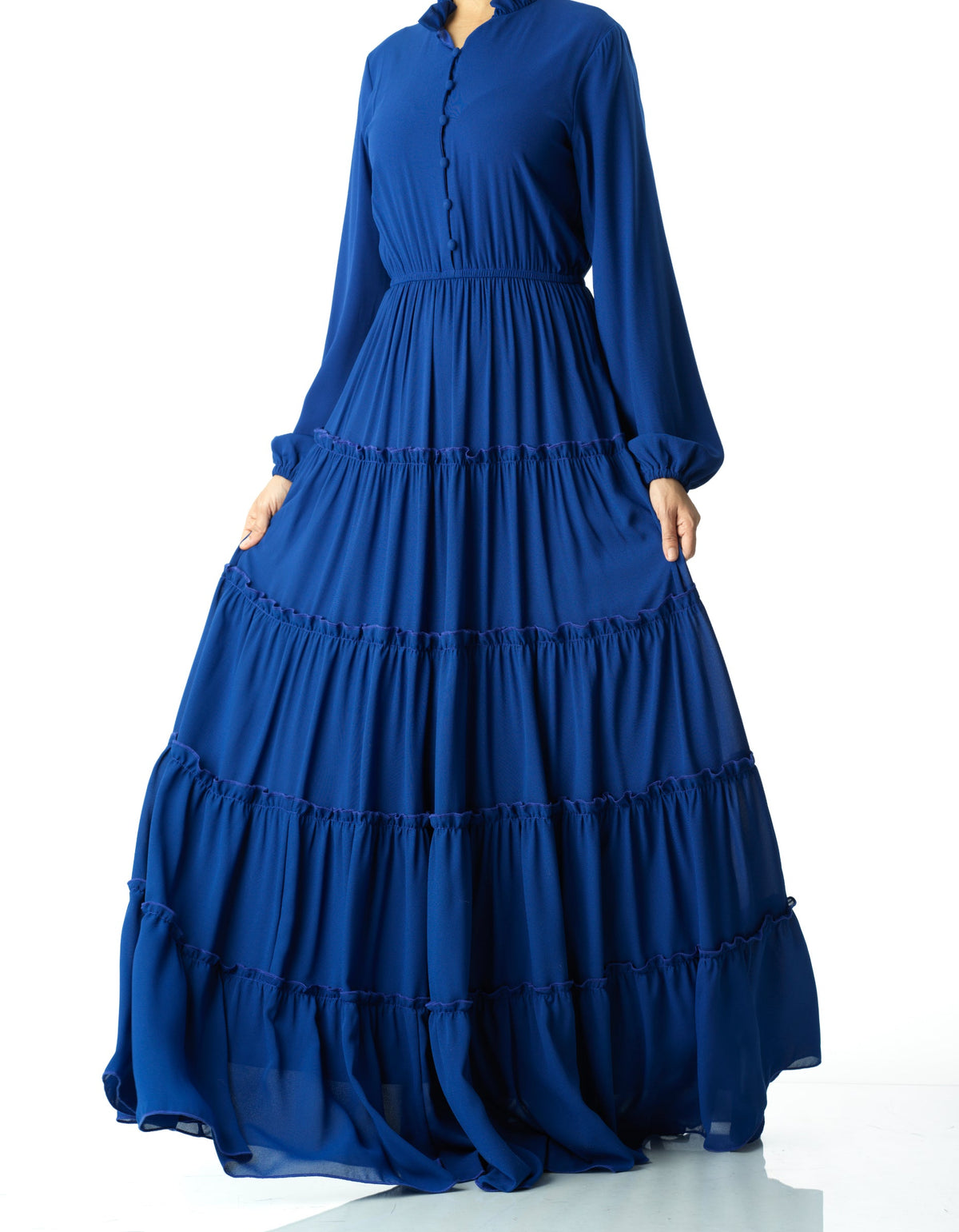 Anitta tiered chiffon maxi dress Kabayare