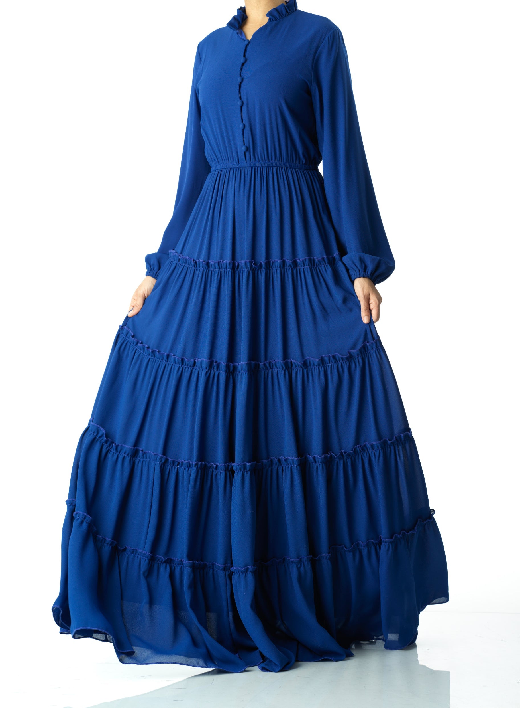 Anitta tiered chiffon maxi dress Kabayare