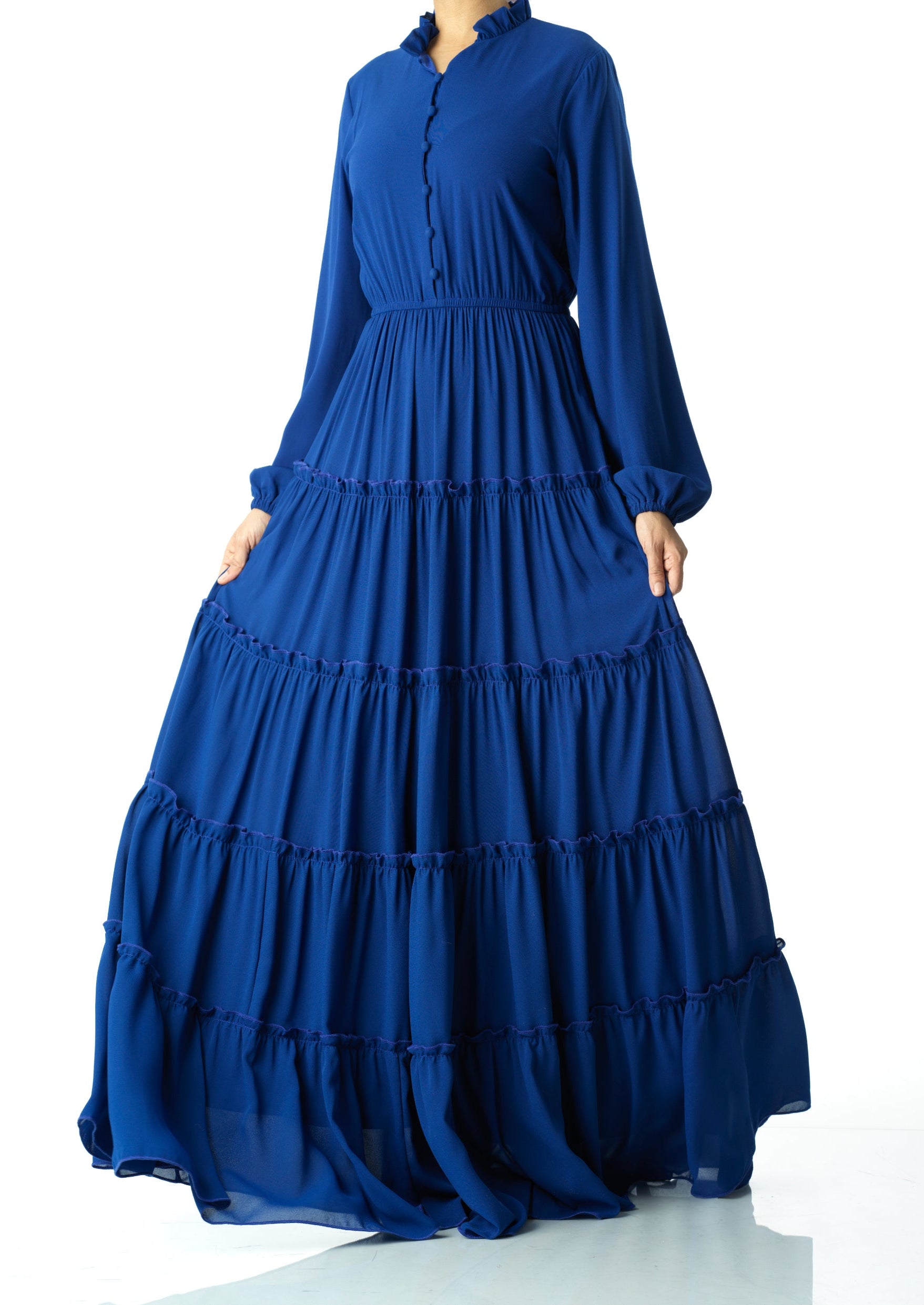 Anitta tiered chiffon maxi dress Kabayare