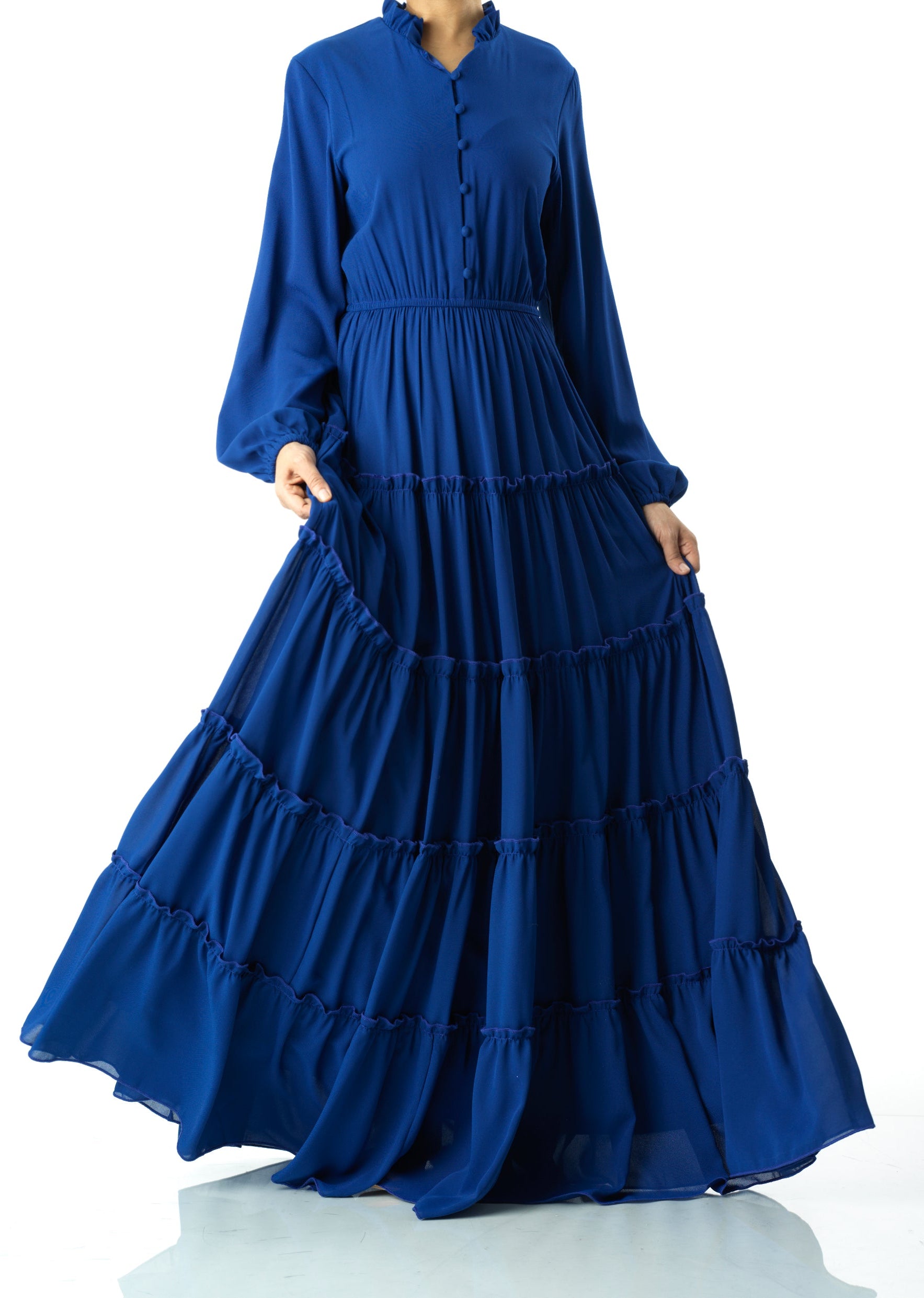 Anitta tiered chiffon maxi dress Kabayare