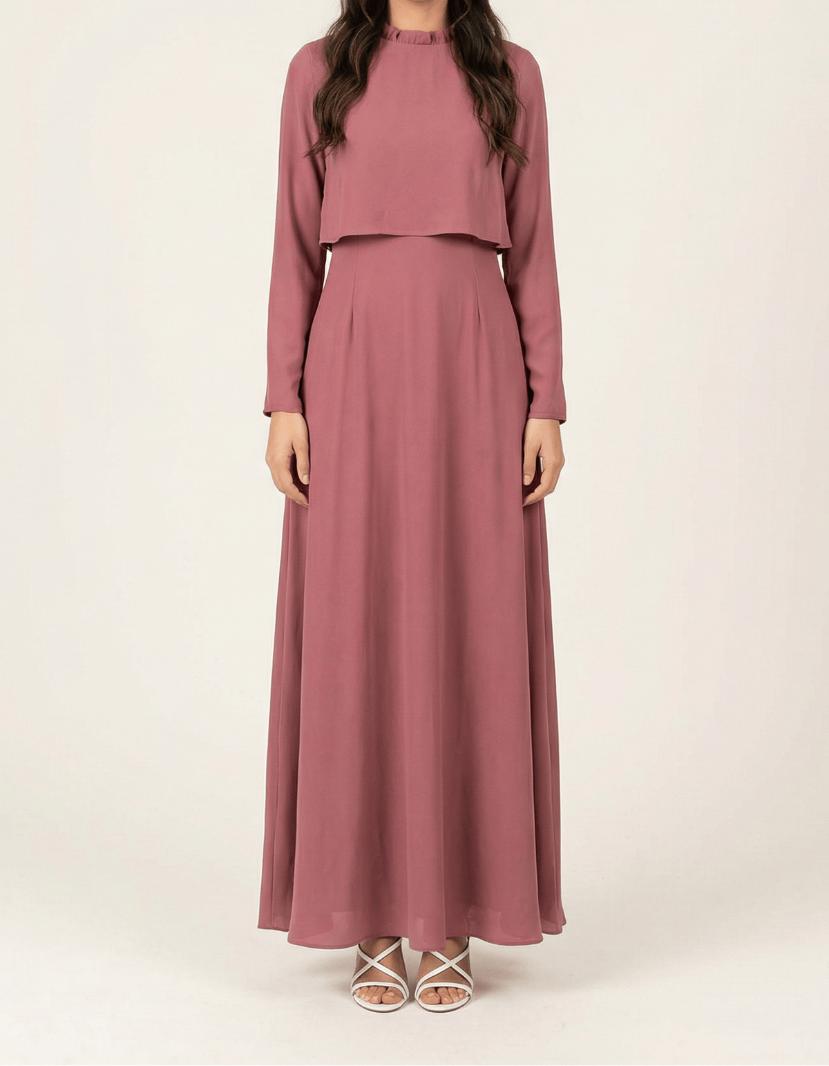 Aurora Crepe high neck crop dress Kabayare