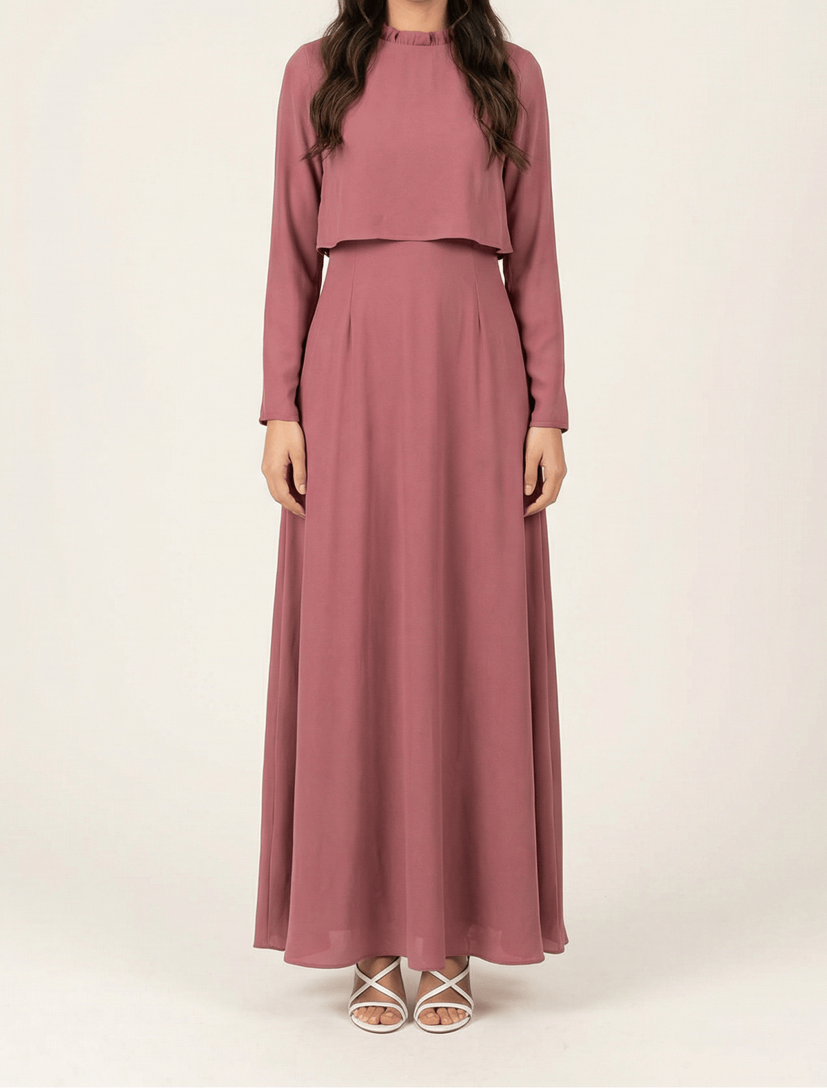 Aurora Crepe high neck crop dress Kabayare