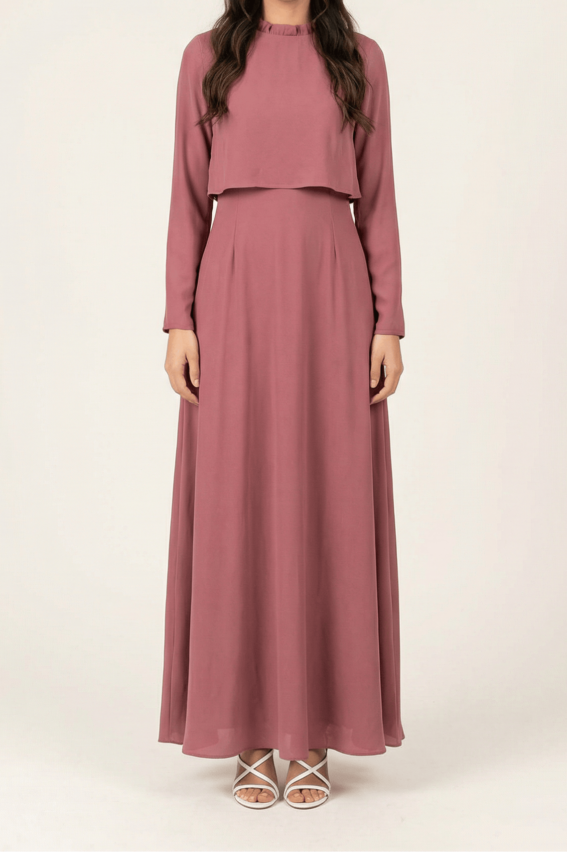 Aurora Crepe high neck crop dress Kabayare