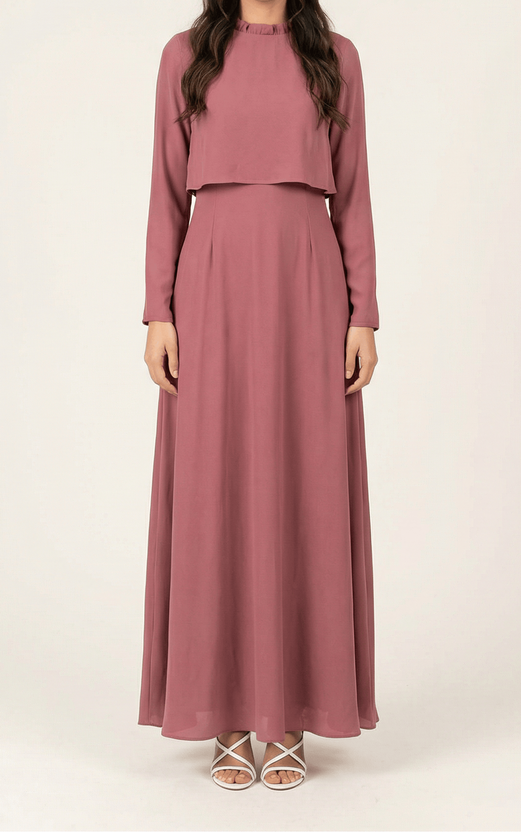 Aurora Crepe high neck crop dress Kabayare