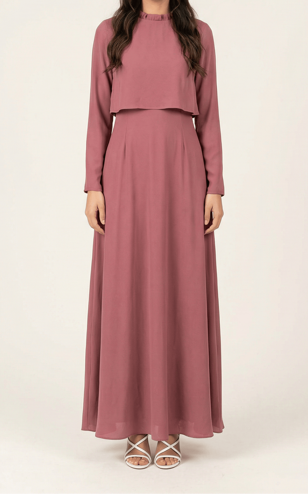 Aurora Crepe high neck crop dress Kabayare