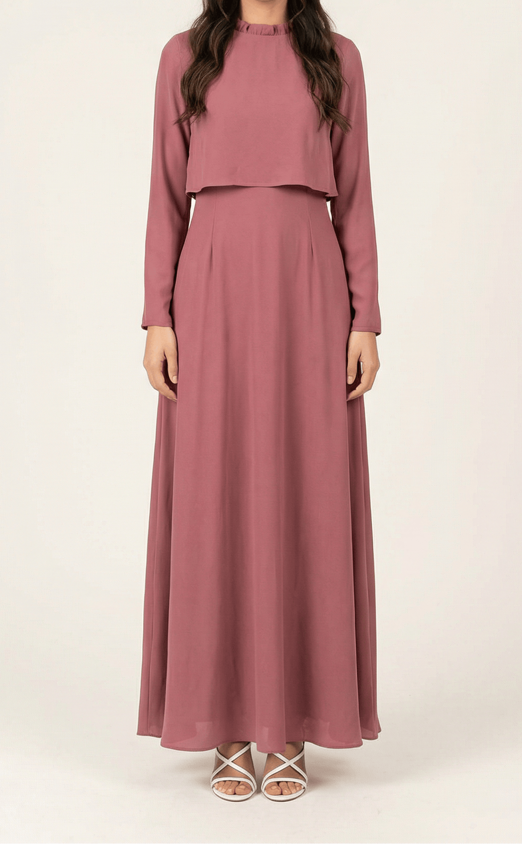 Aurora Crepe high neck crop dress Kabayare