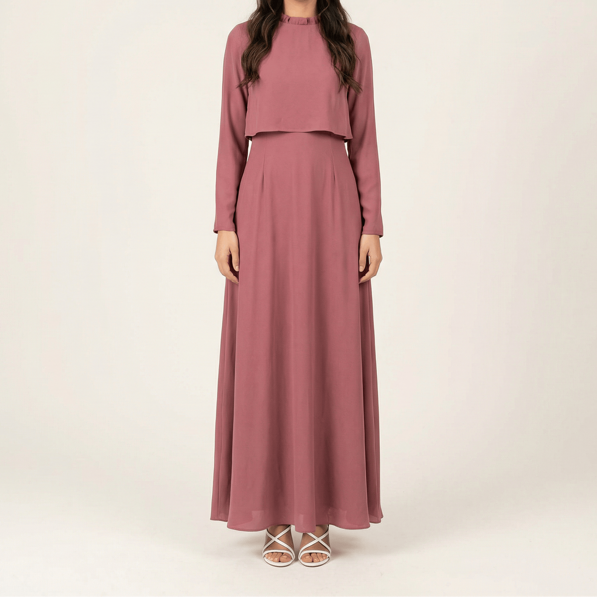 Aurora Crepe high neck crop dress Kabayare