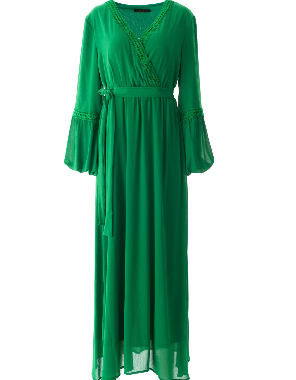 Ayesha v-neck lace details maxi dress Kabayare