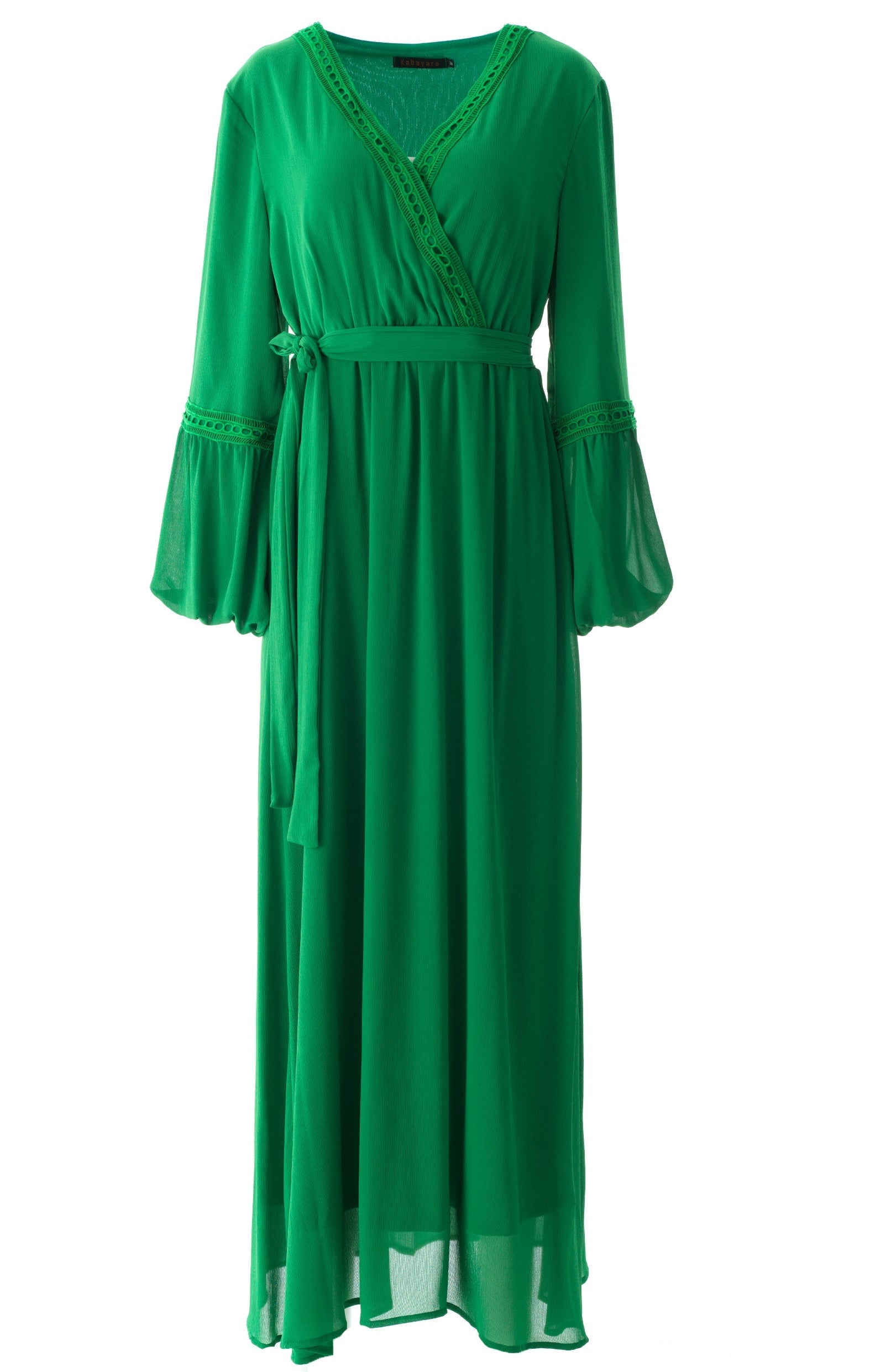 Ayesha v-neck lace details maxi dress Kabayare