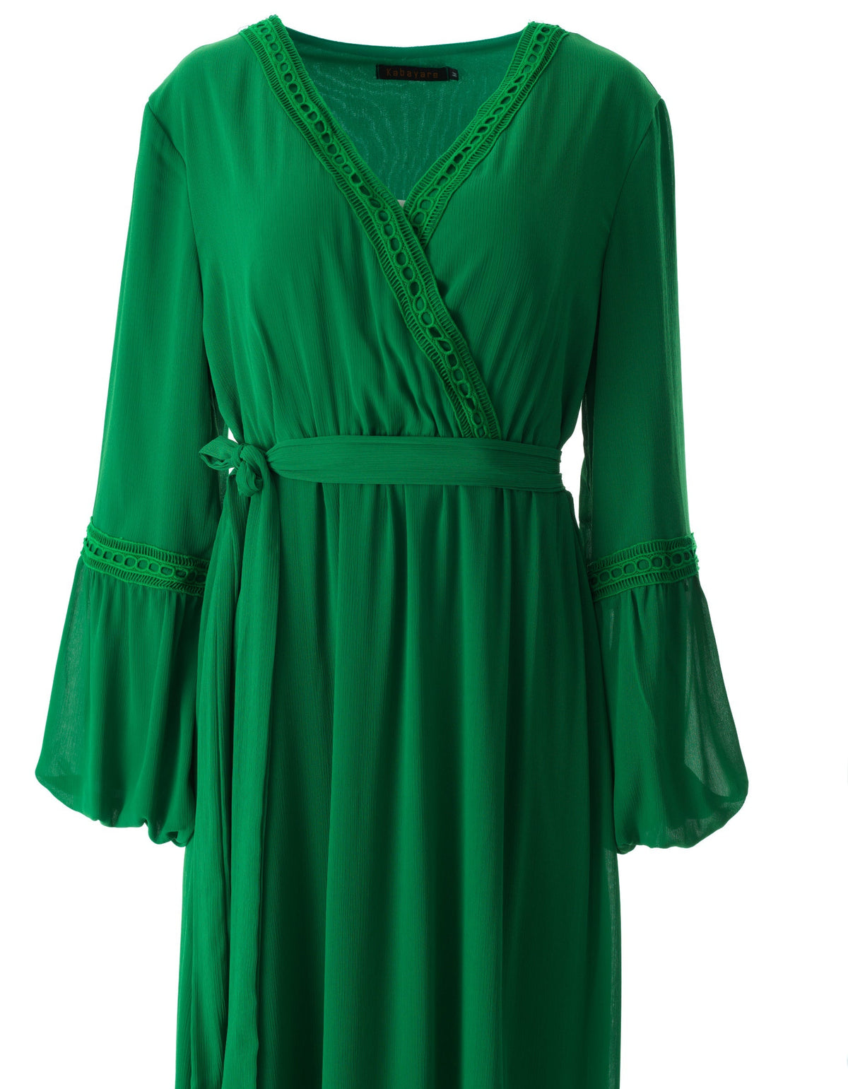 Ayesha v-neck lace details maxi dress Kabayare