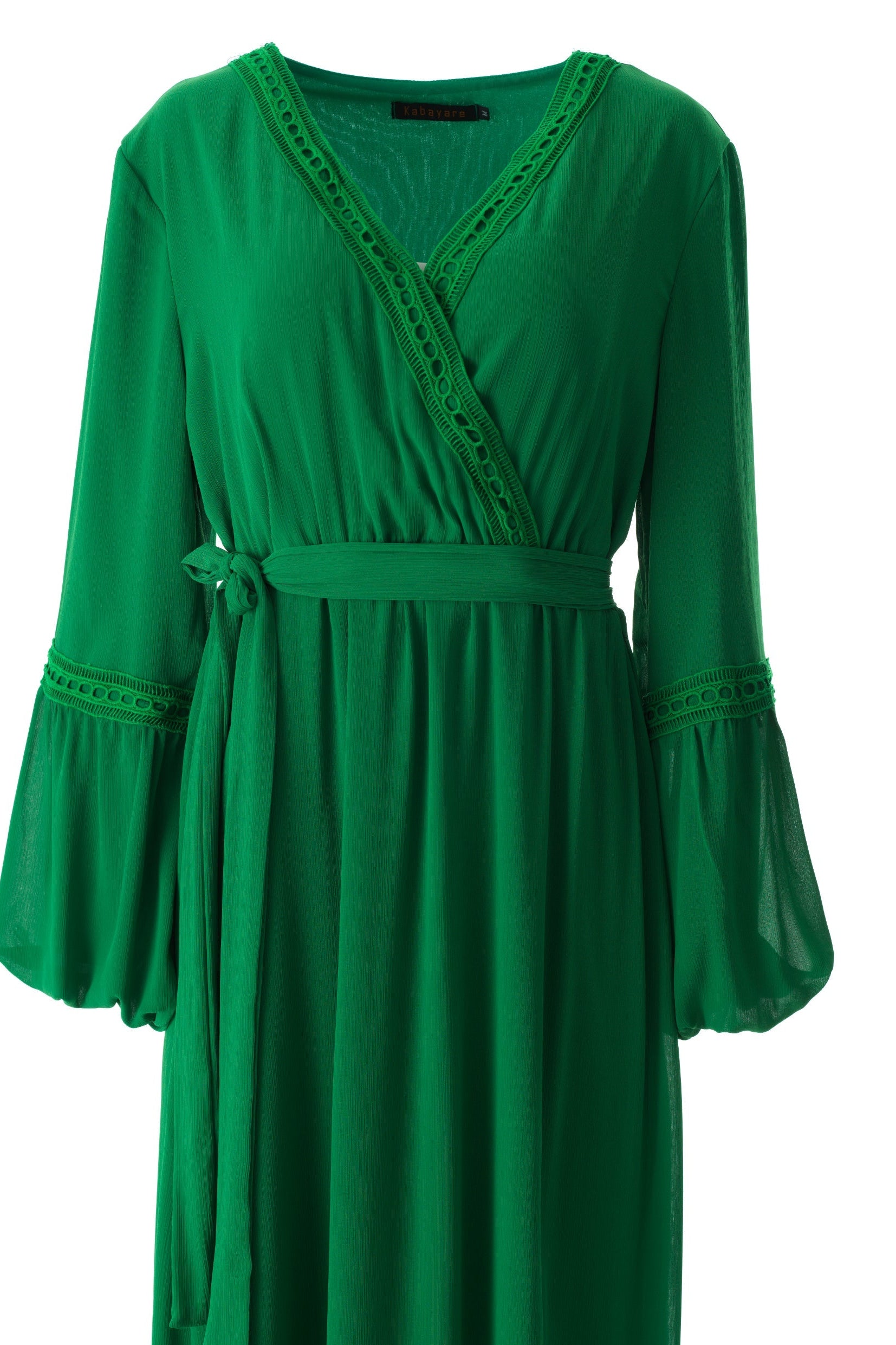 Ayesha v-neck lace details maxi dress Kabayare