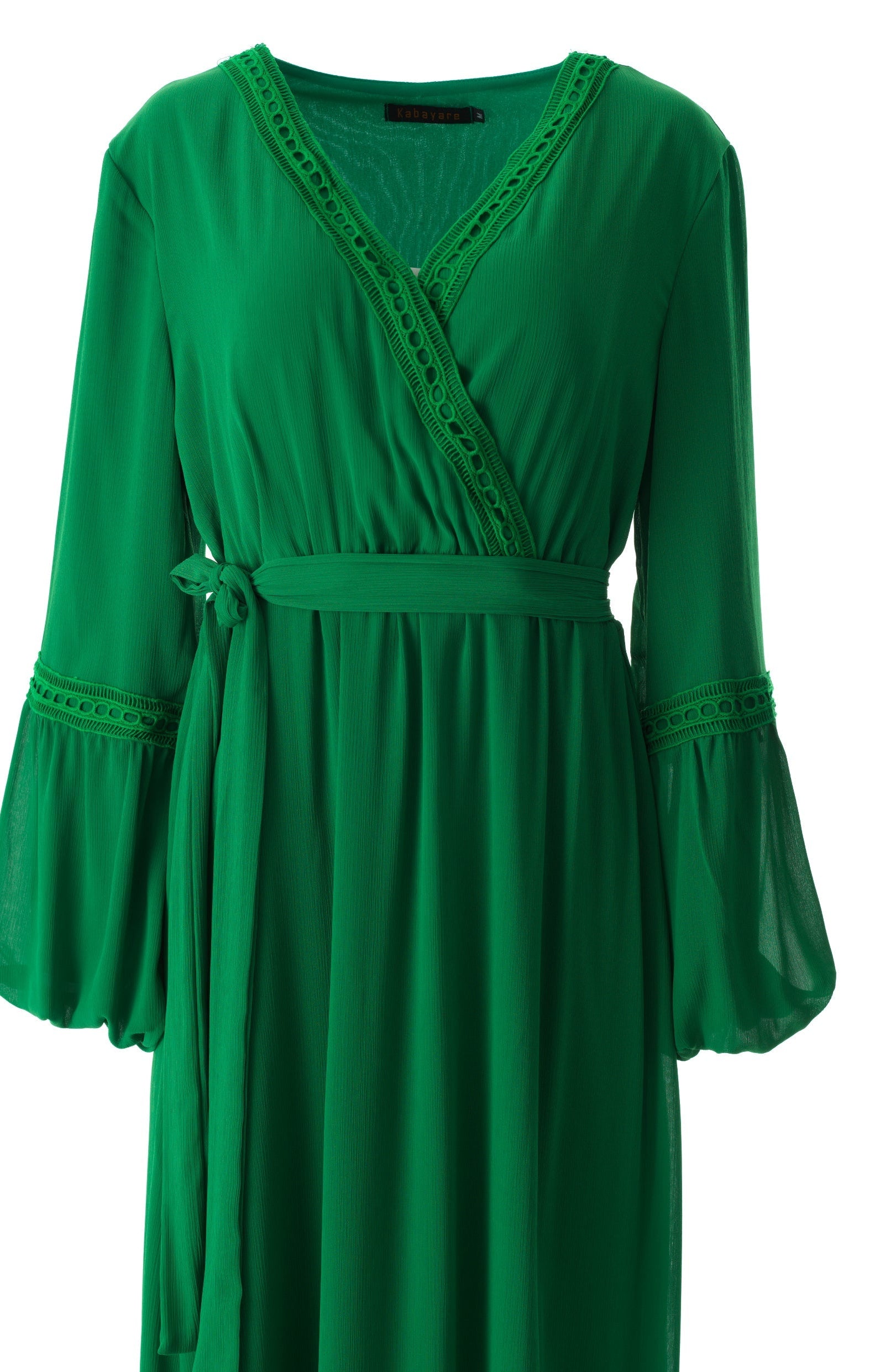 Ayesha v-neck lace details maxi dress Kabayare