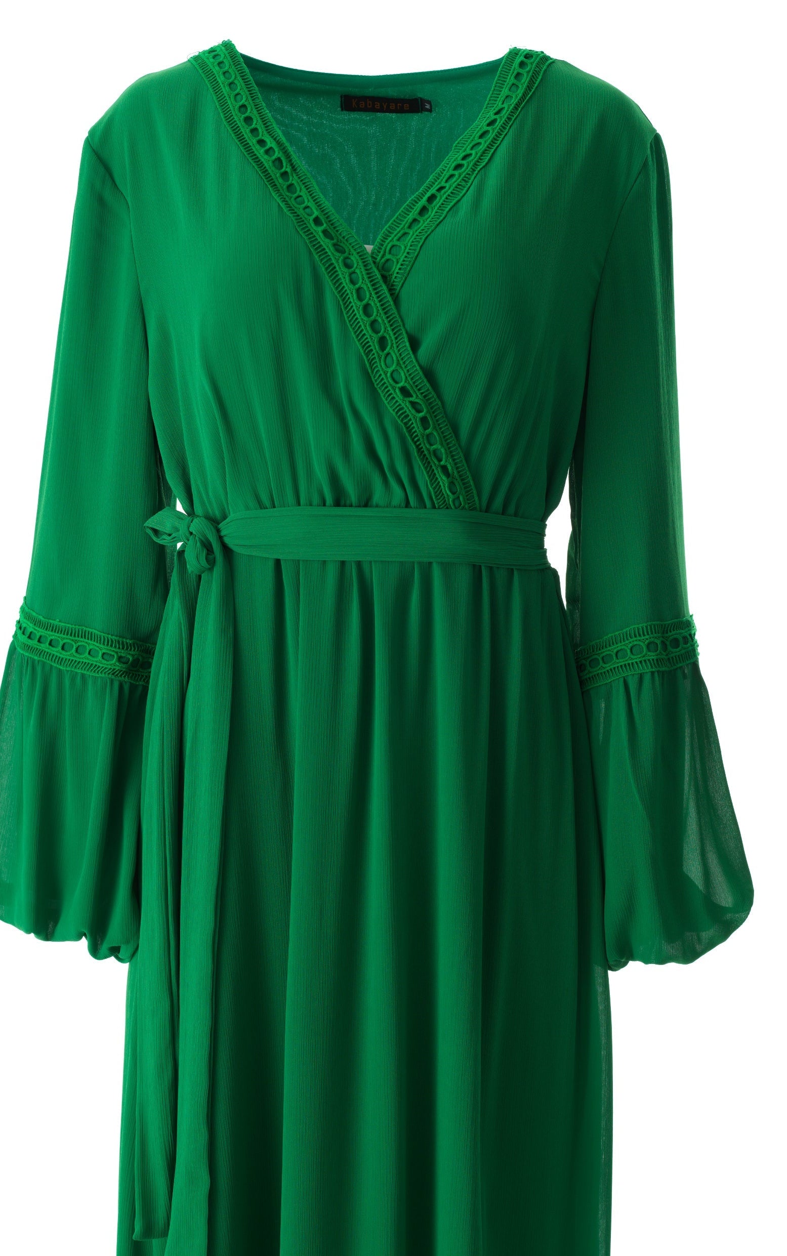 Ayesha v-neck lace details maxi dress Kabayare