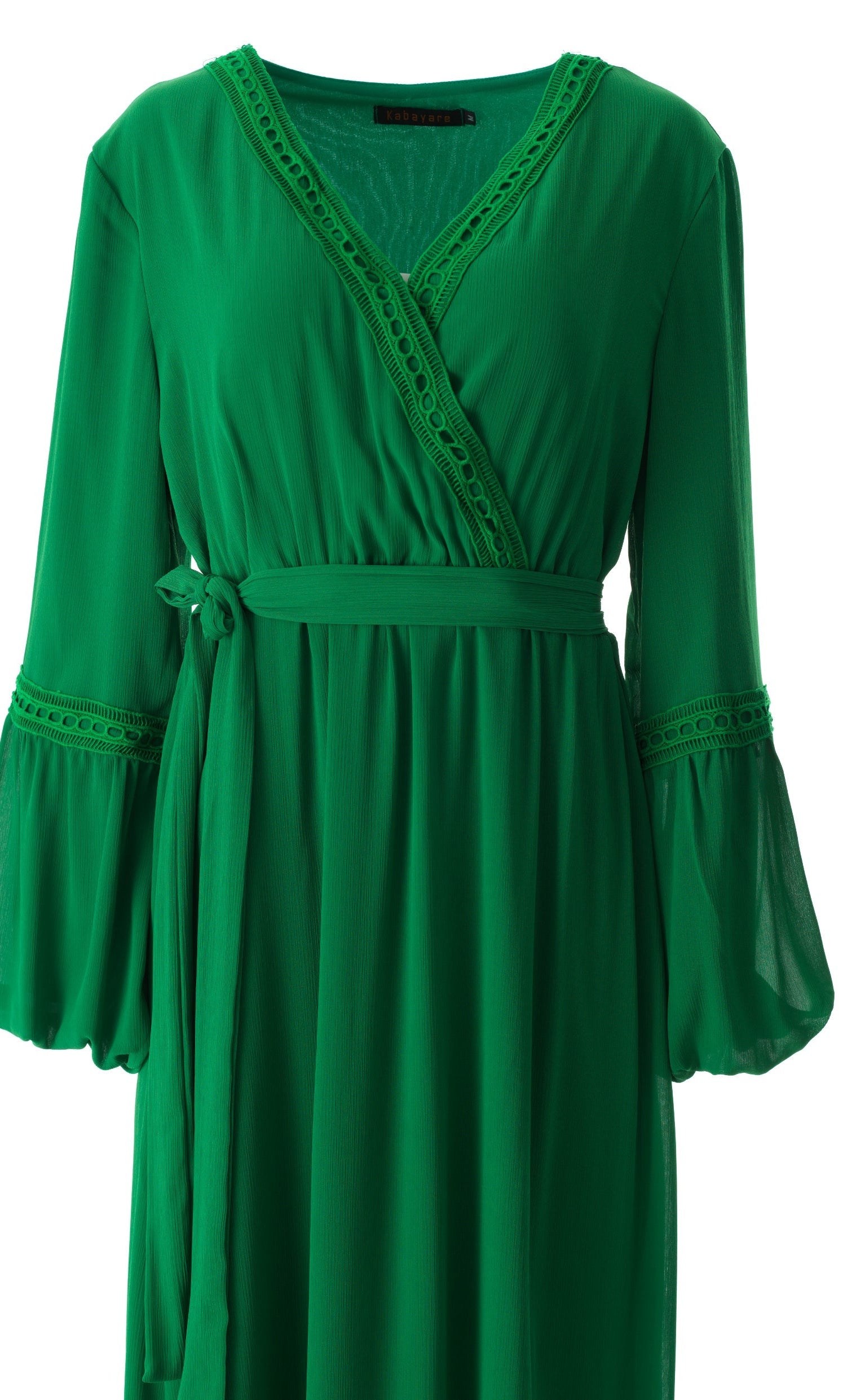 Ayesha v-neck lace details maxi dress Kabayare