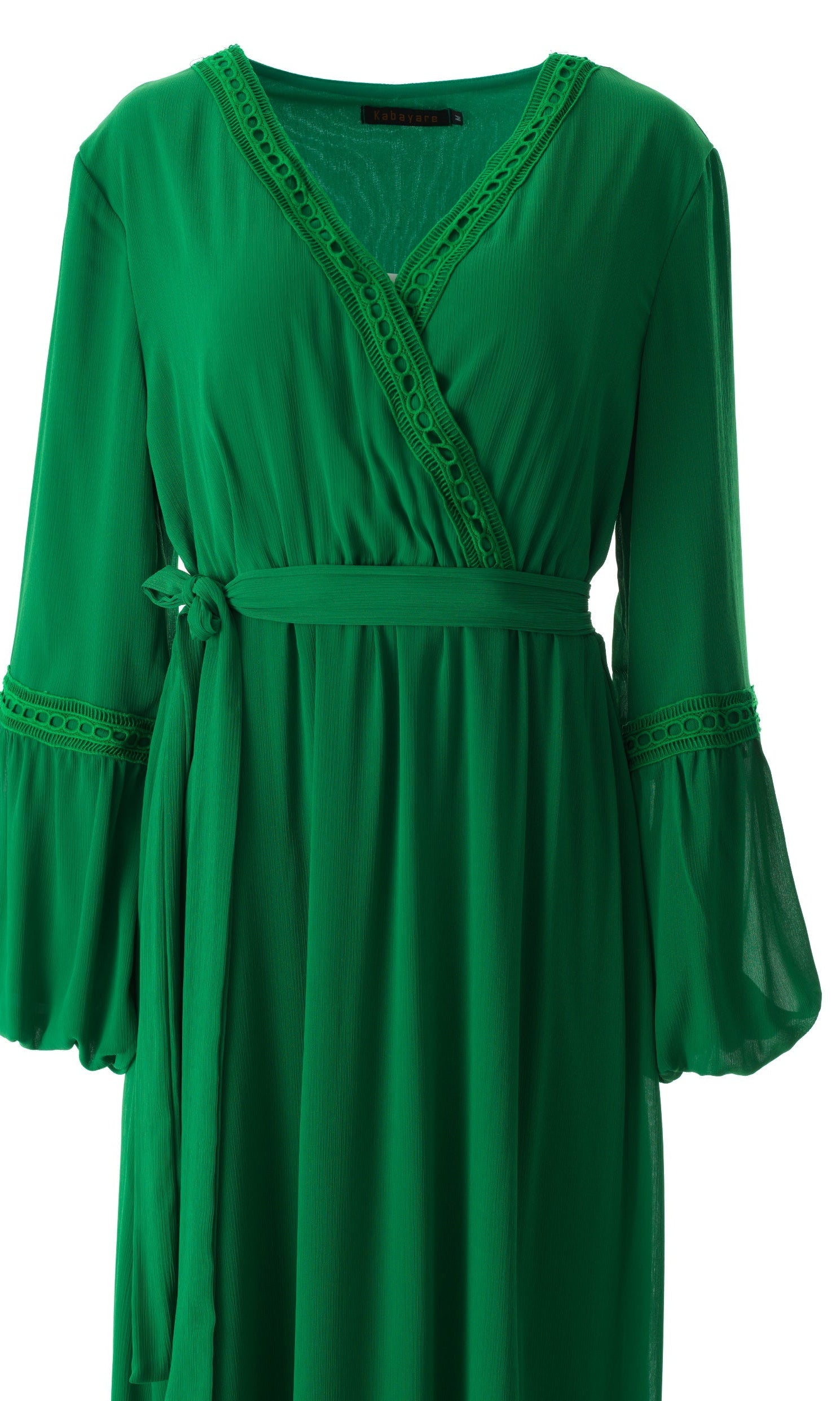 Ayesha v-neck lace details maxi dress Kabayare