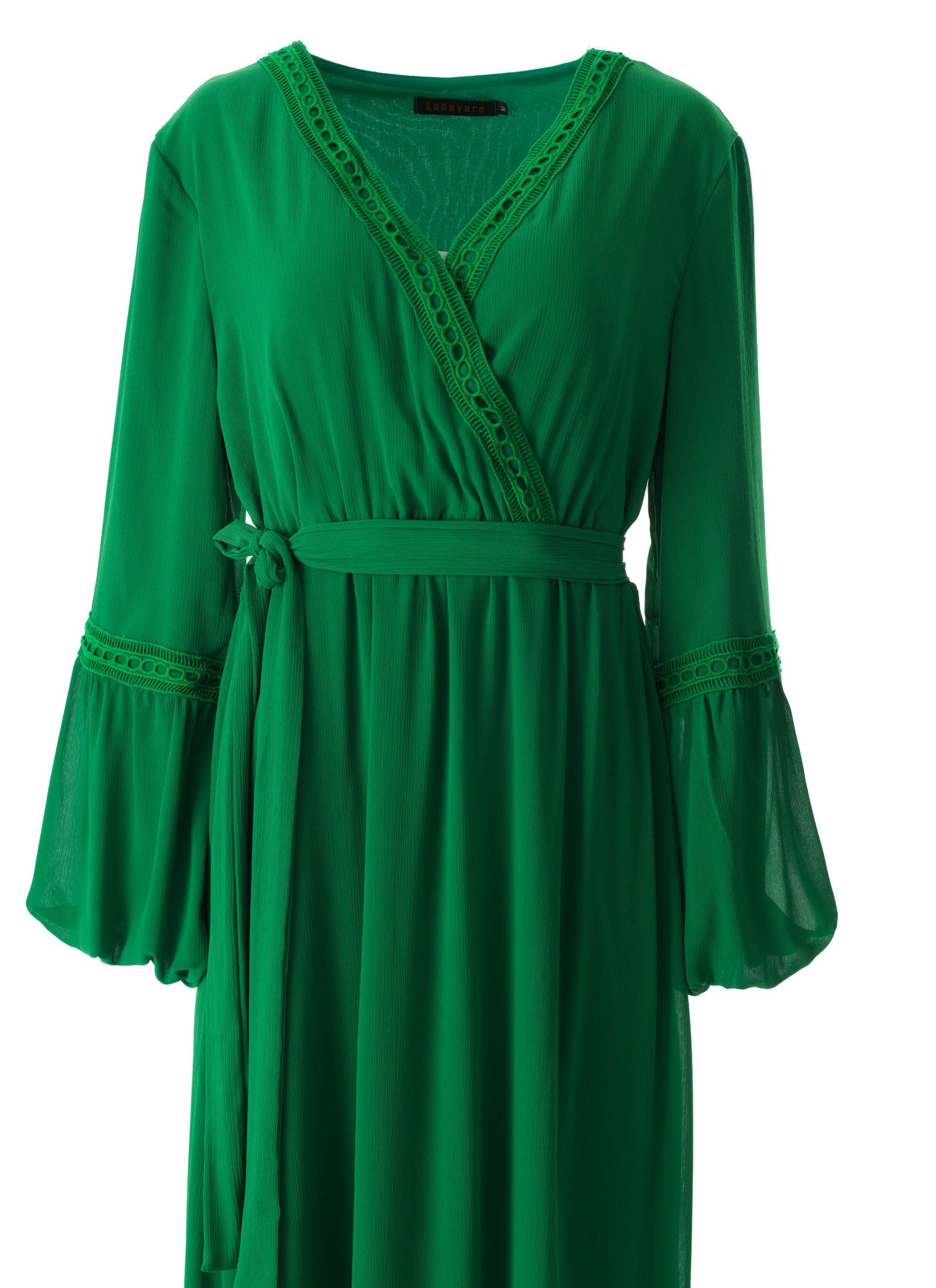 Ayesha v-neck lace details maxi dress Kabayare