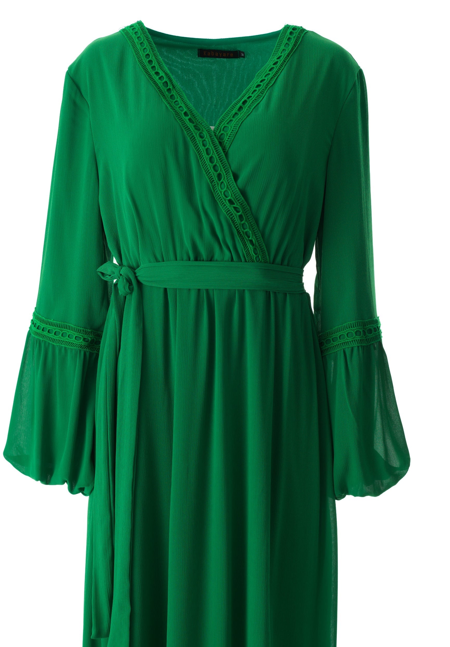 Ayesha v-neck lace details maxi dress Kabayare