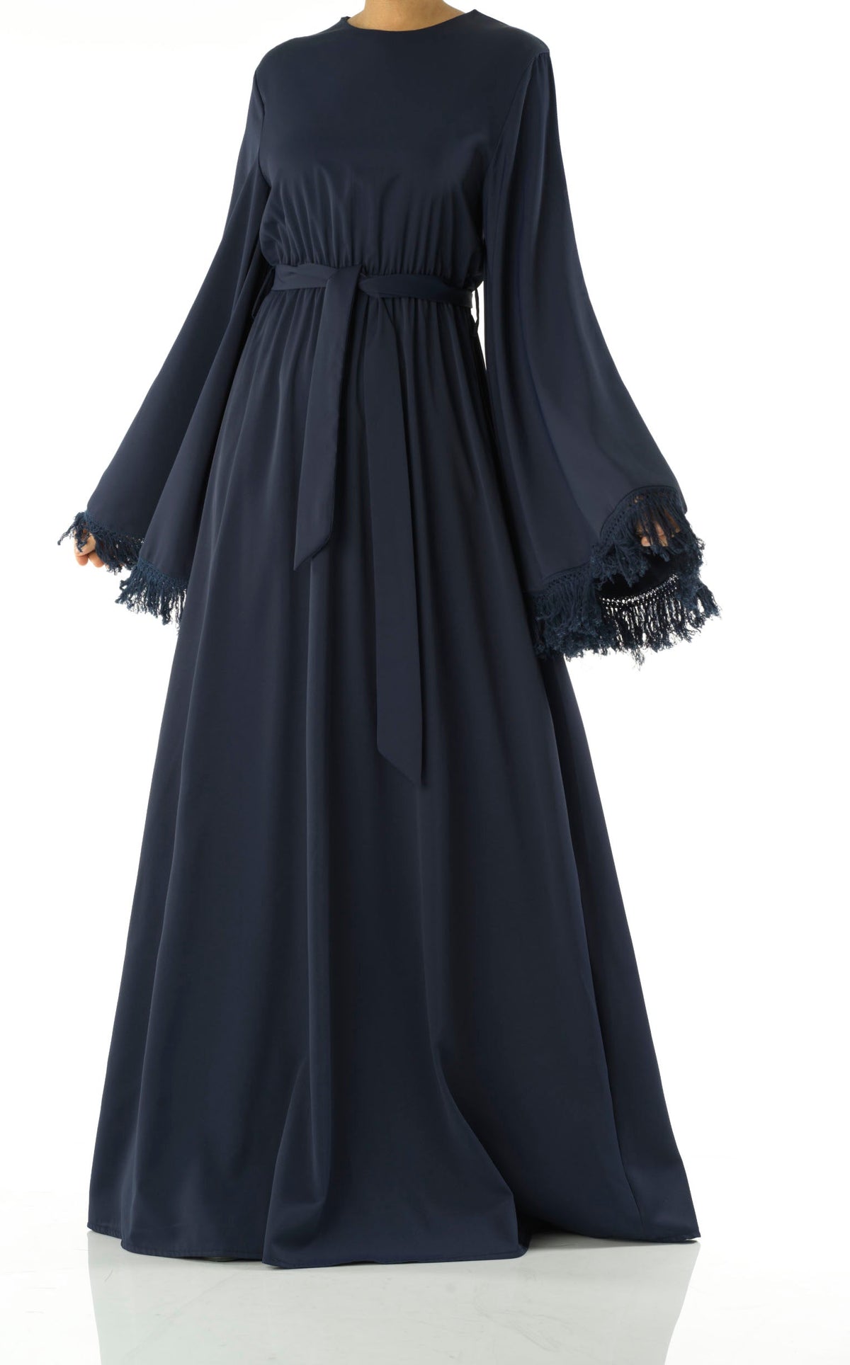 Be captivated in tassel modest maxi dress Kabayare