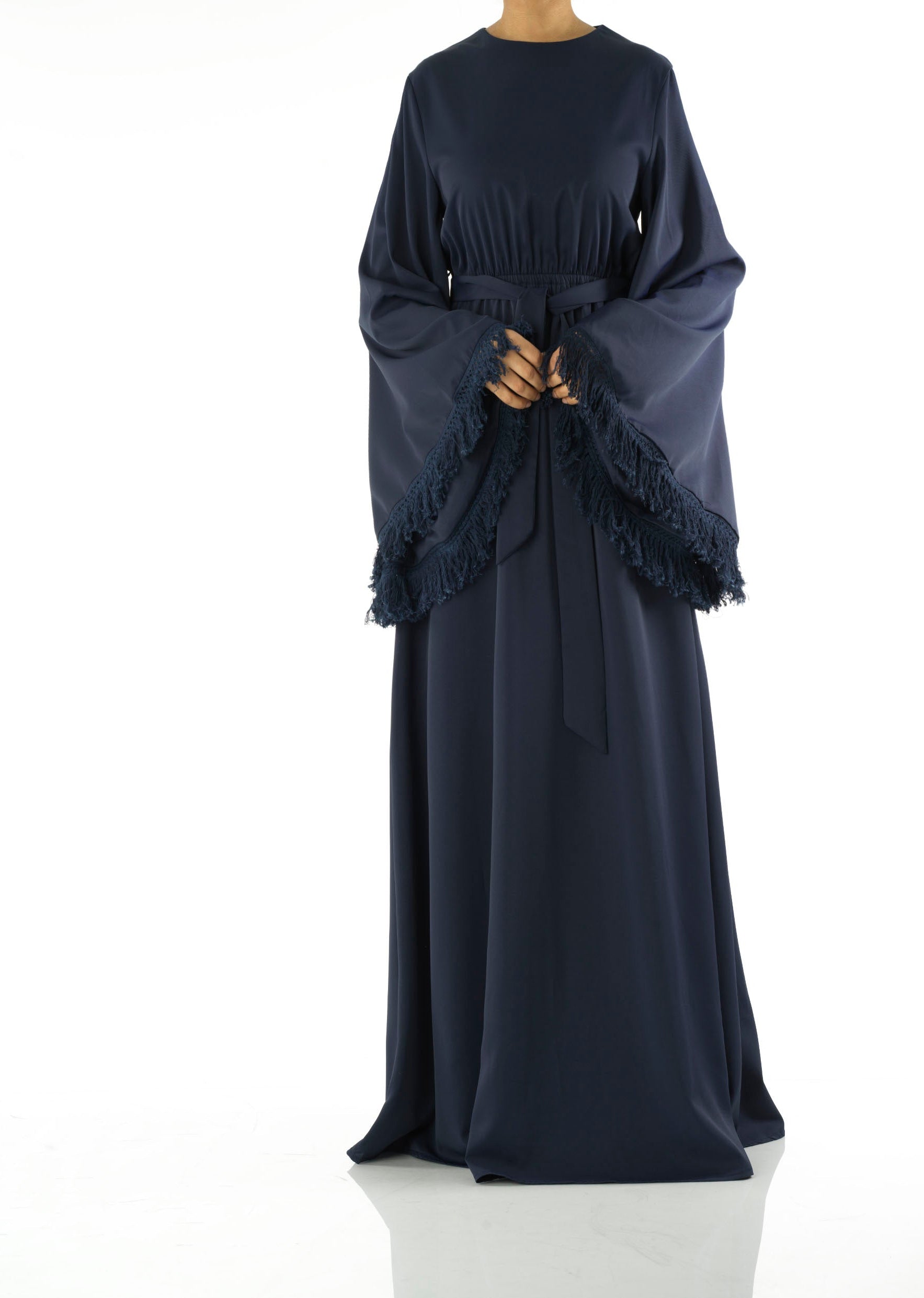Be captivated in tassel modest maxi dress Kabayare