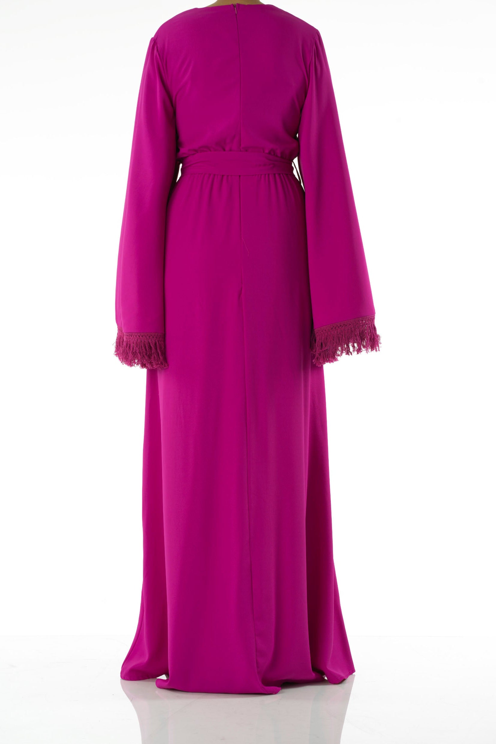 Be captivated in tassel modest maxi dress Kabayare