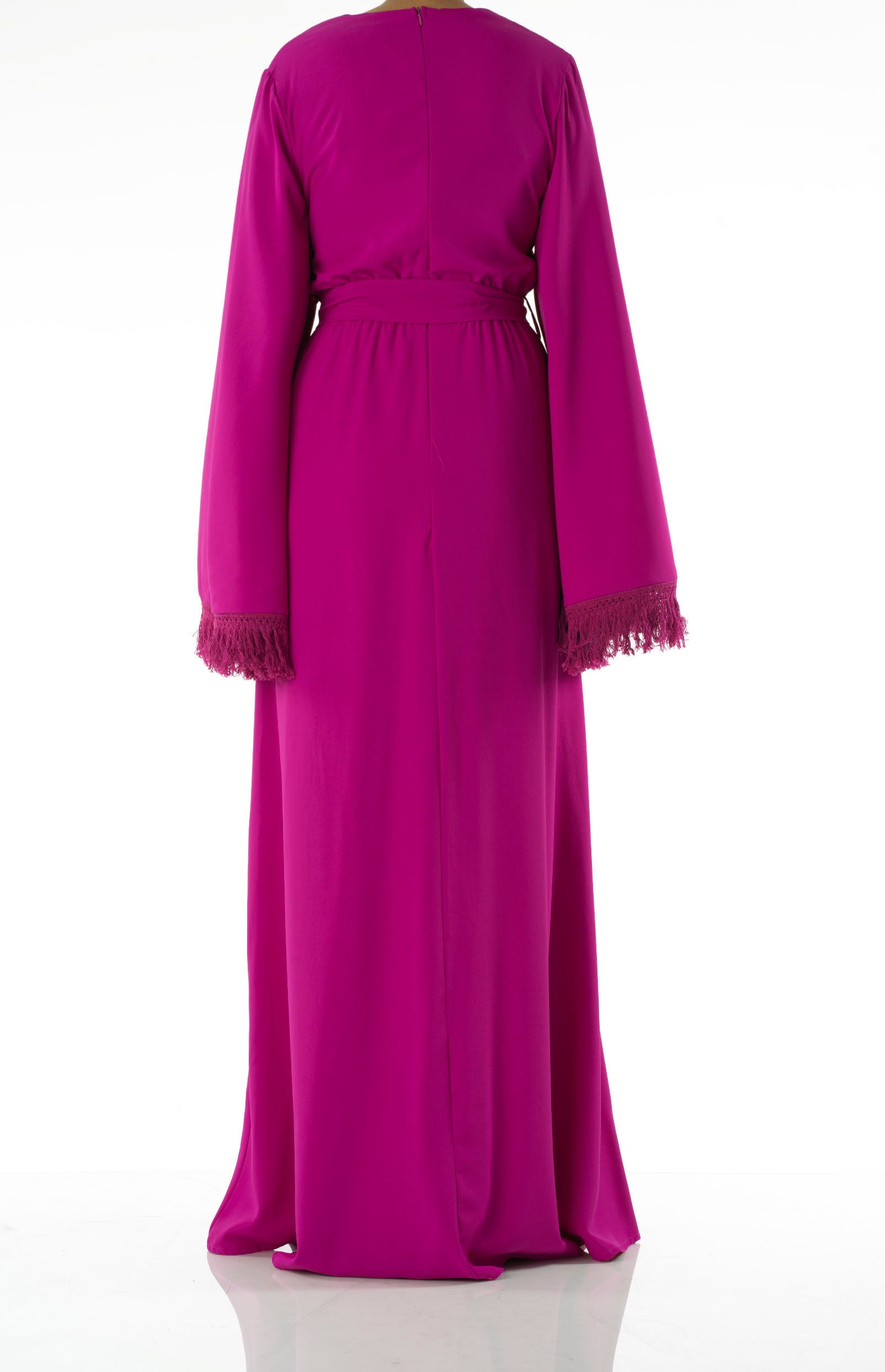 Be captivated in tassel modest maxi dress Kabayare