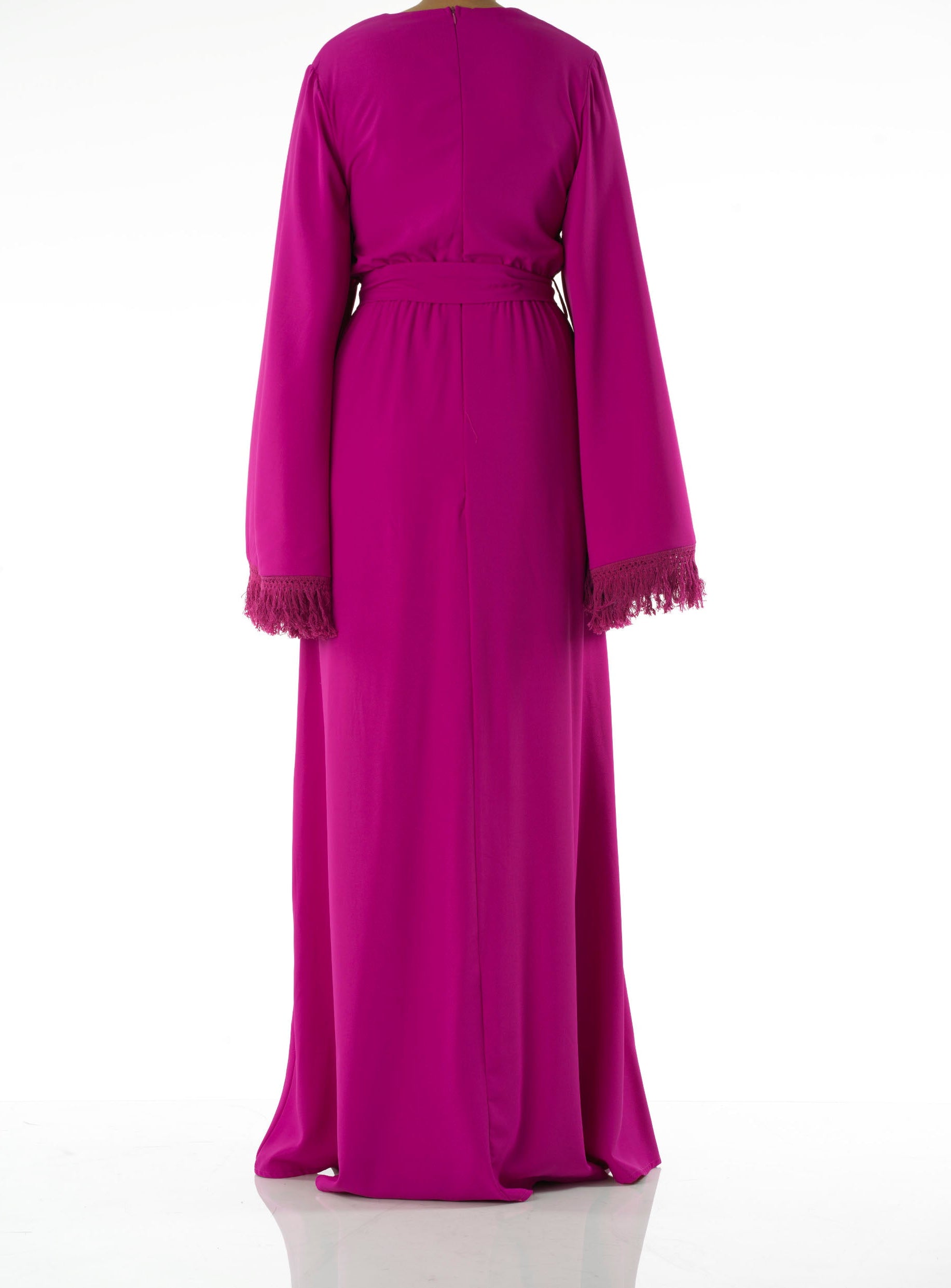 Be captivated in tassel modest maxi dress Kabayare