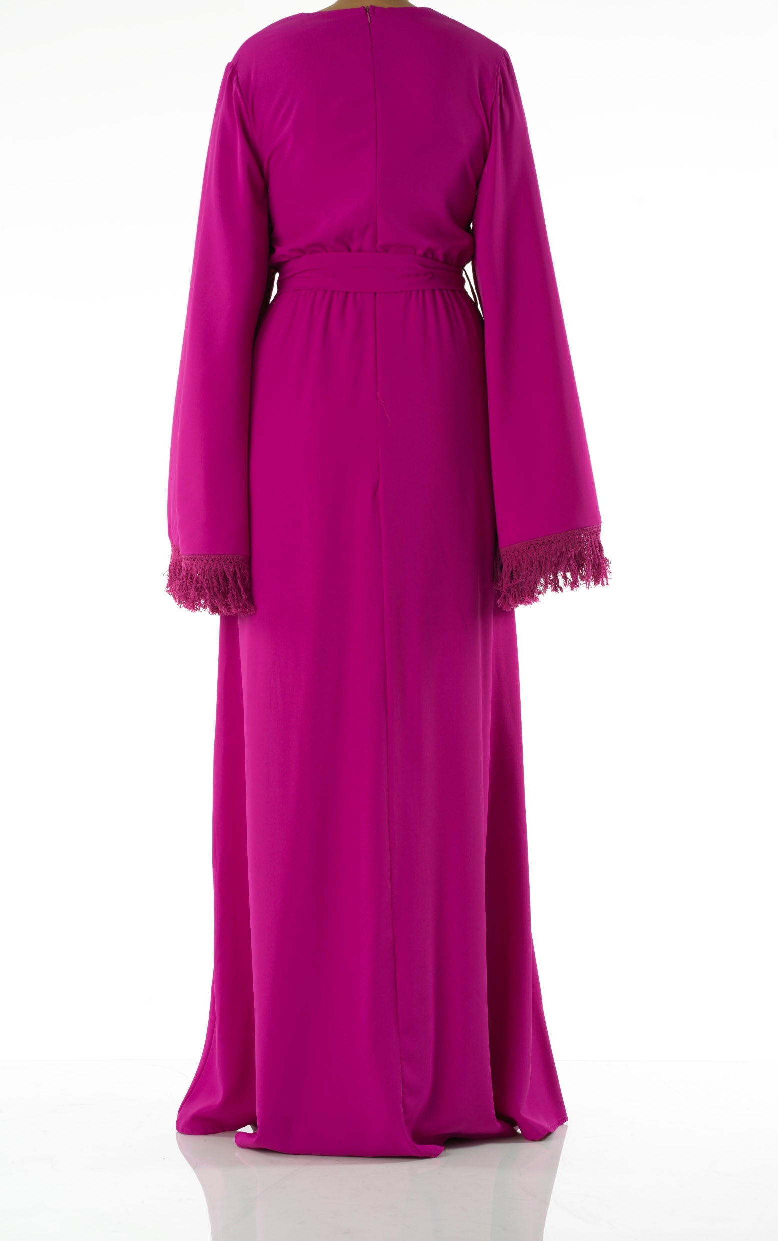 Be captivated in tassel modest maxi dress Kabayare