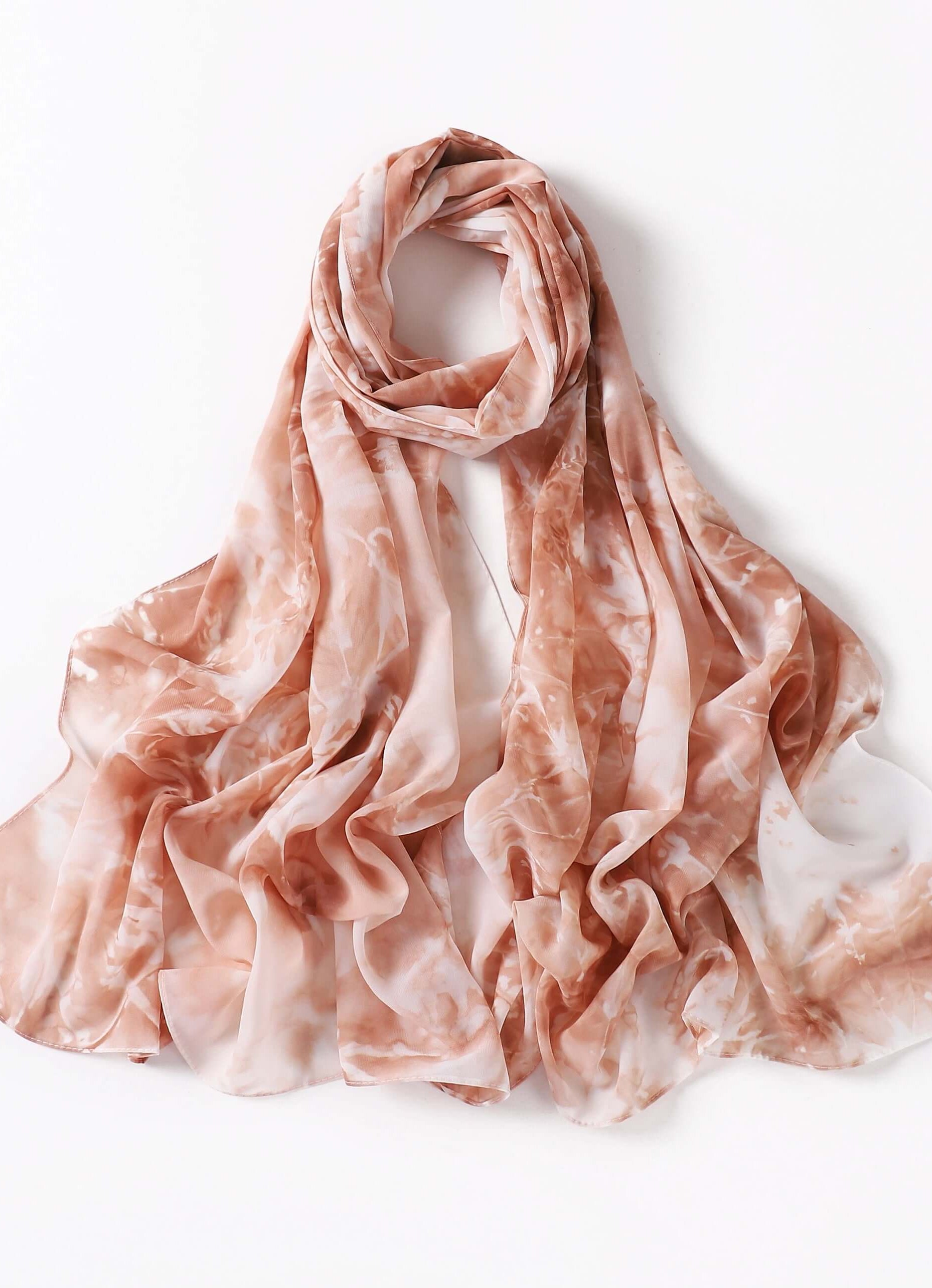 beautiful chiffon Tie Dye Chiffon hijab Kabayare