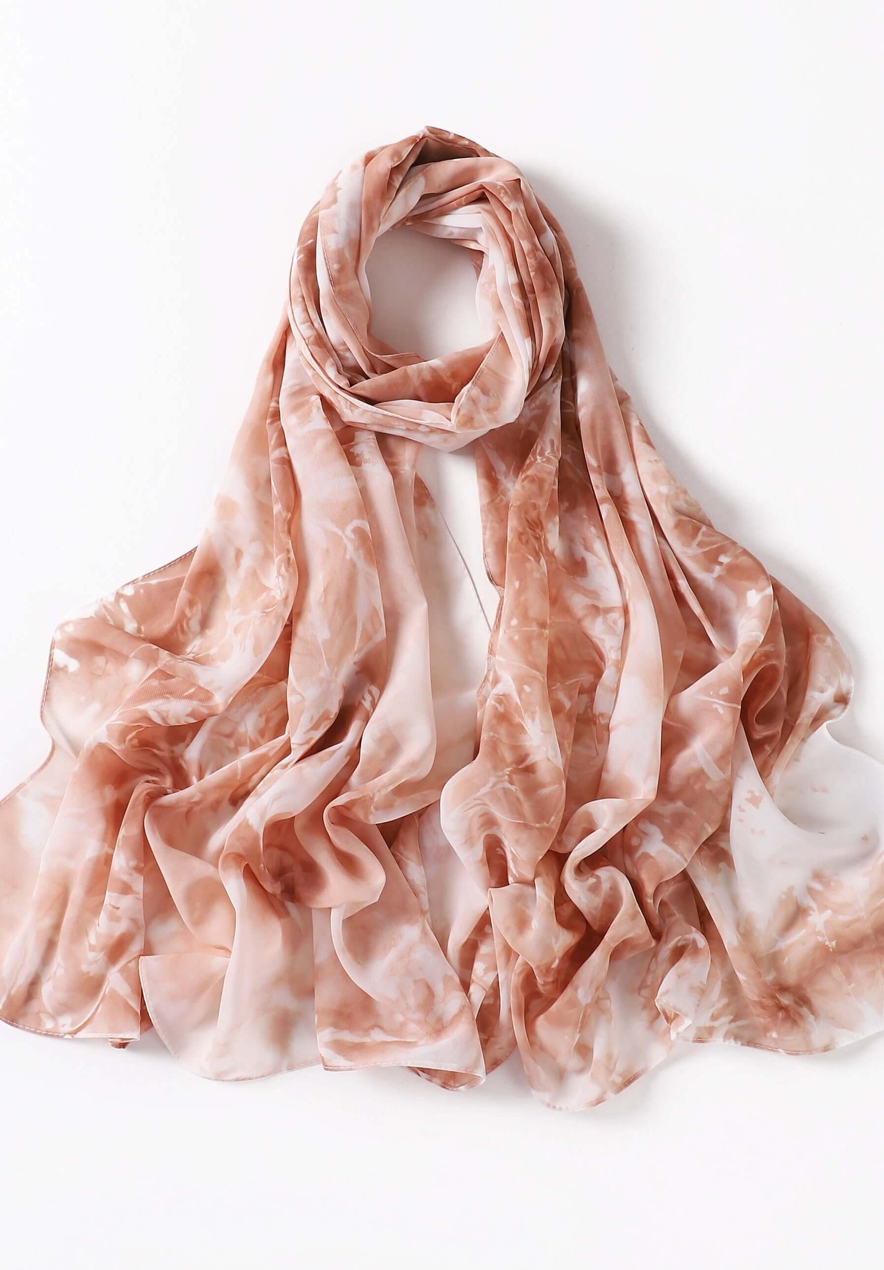 beautiful chiffon Tie Dye Chiffon hijab Kabayare