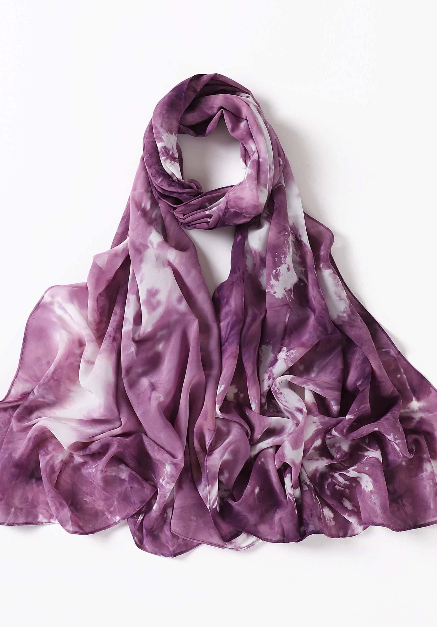 beautiful chiffon Tie Dye Chiffon hijab Kabayare