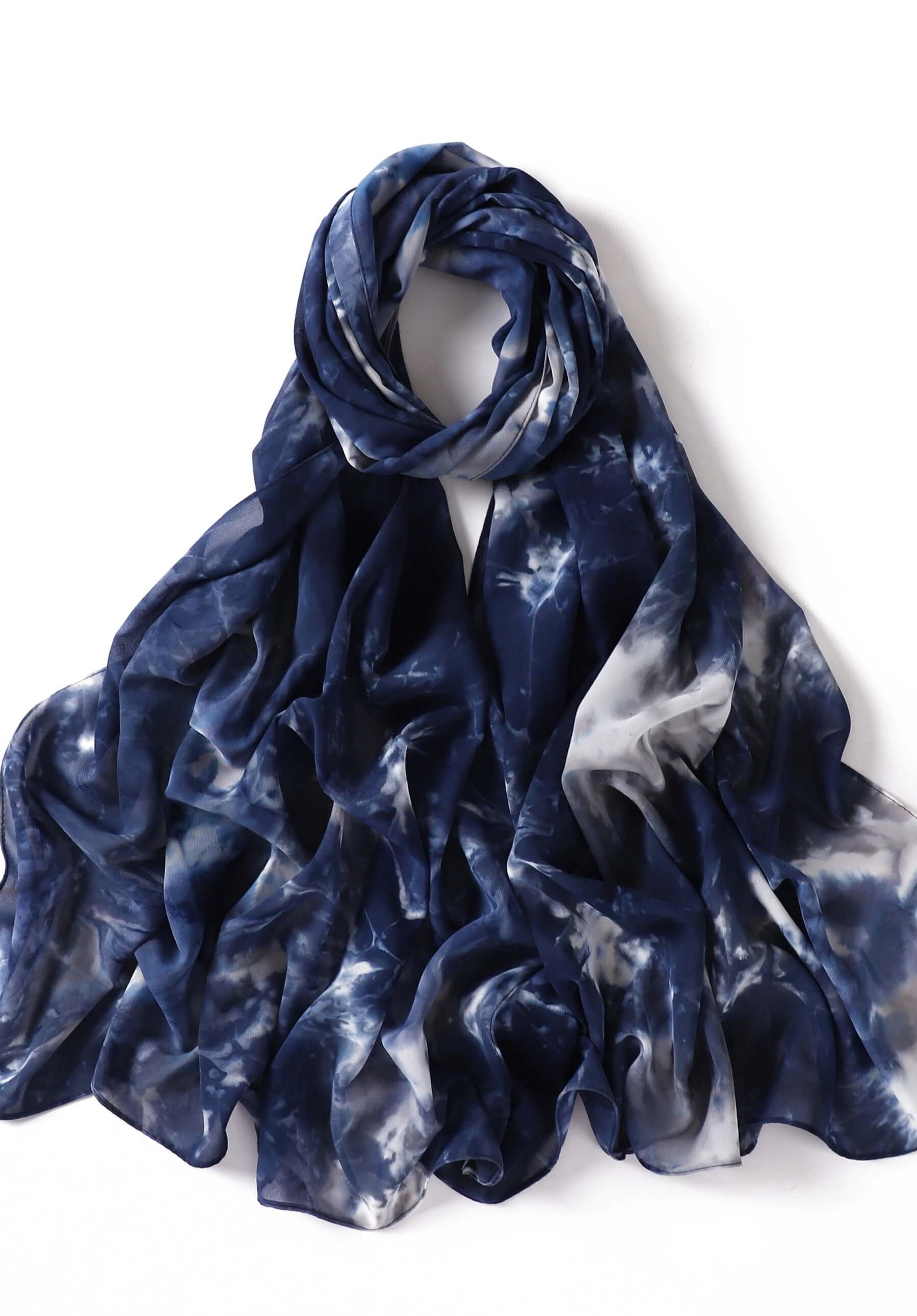Beautiful chiffon Tie Dye Chiffon hijab Kabayare
