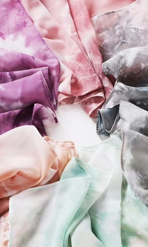 Beautiful chiffon Tie Dye Chiffon hijab Kabayare