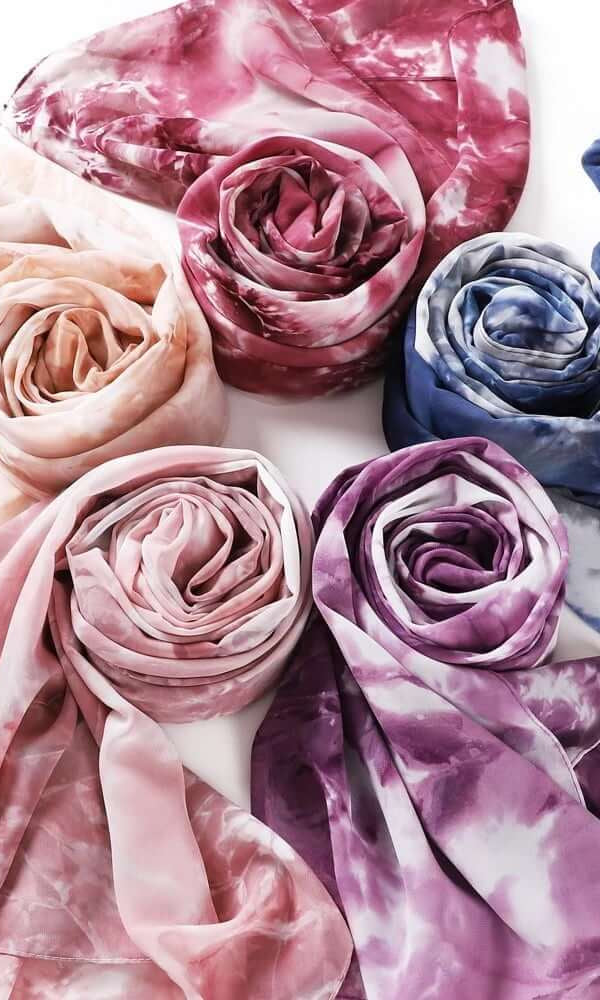 Beautiful chiffon Tie Dye Chiffon hijab Kabayare