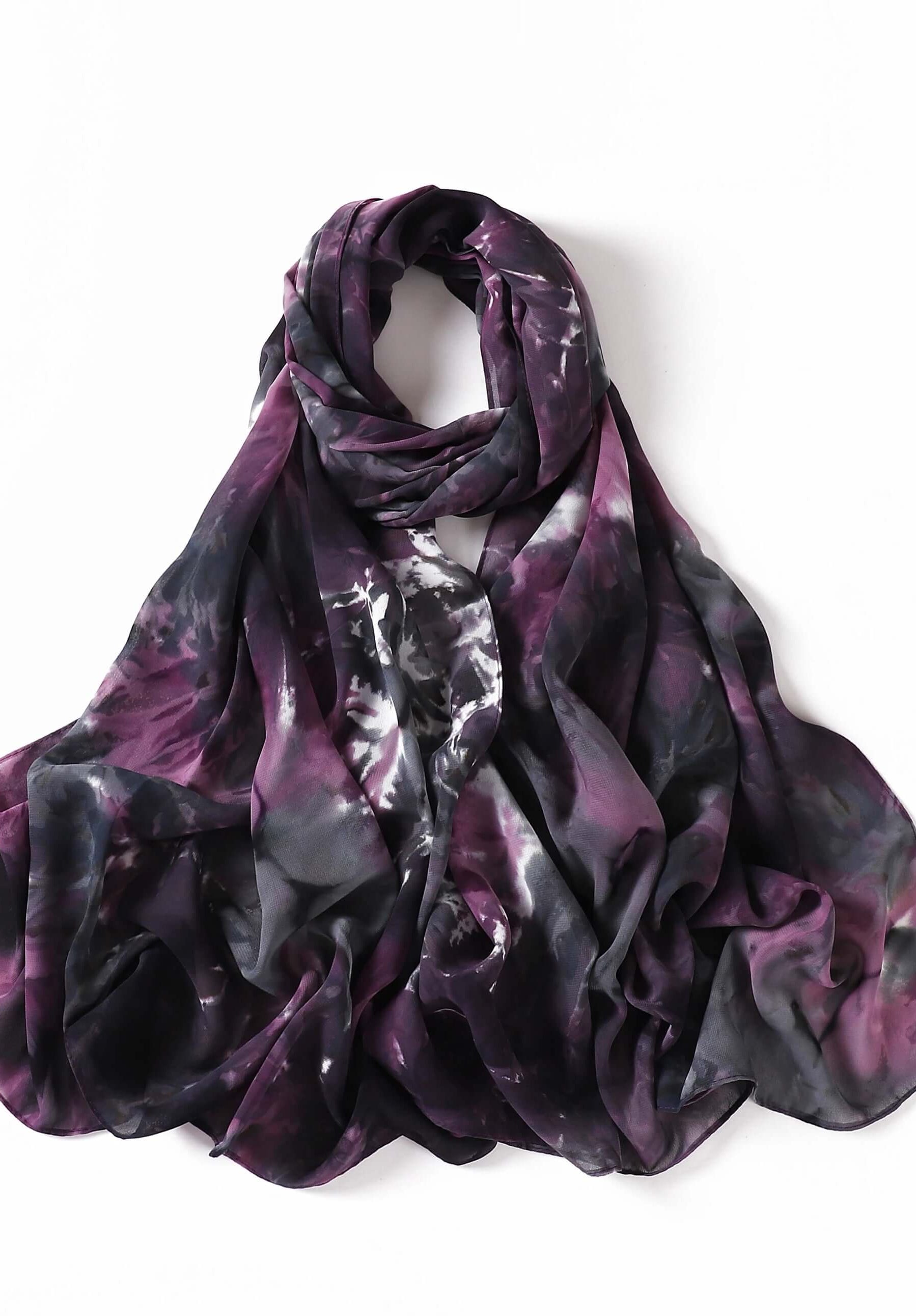 Beautiful chiffon Tie Dye Chiffon hijab Kabayare