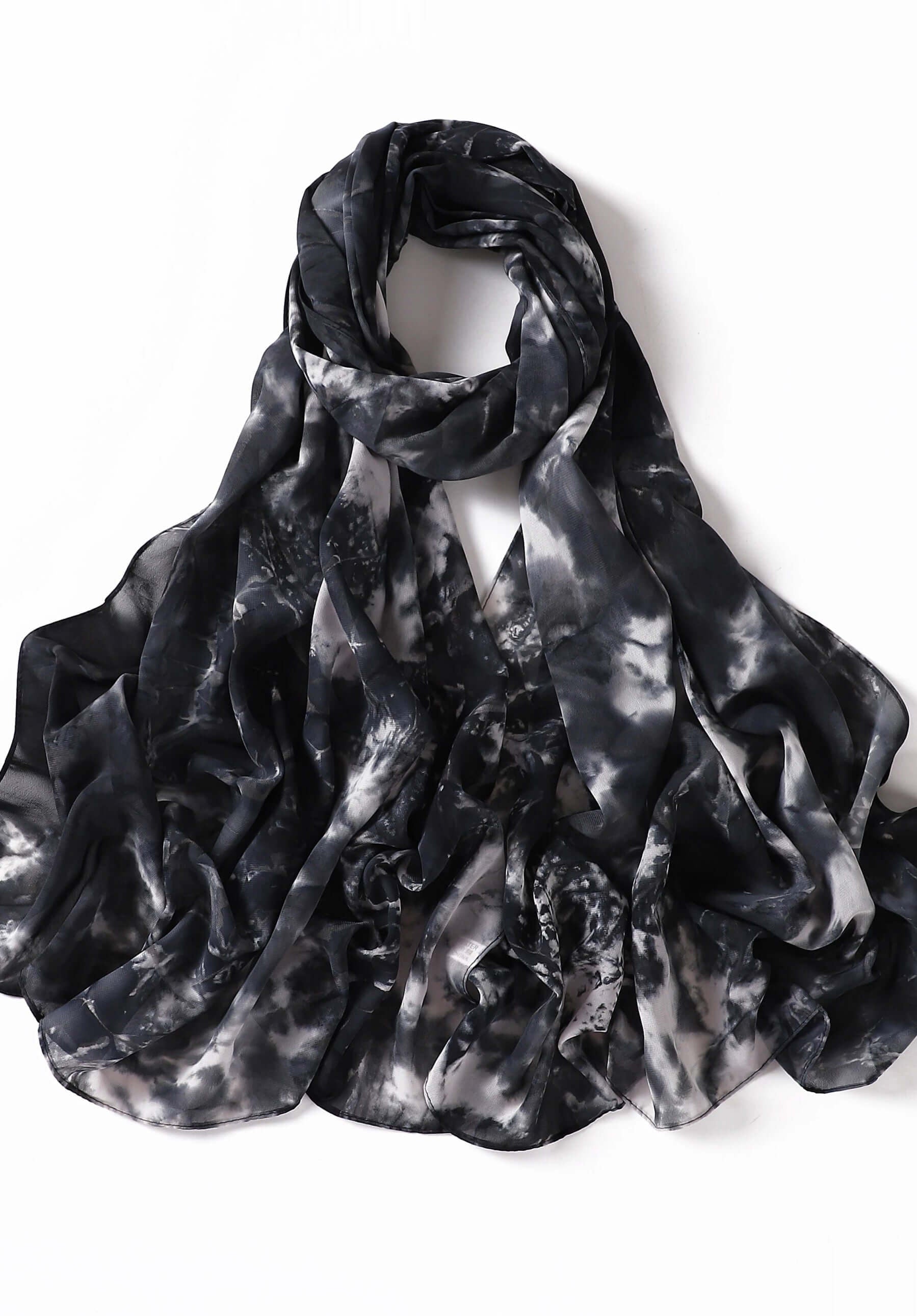 Beautiful chiffon Tie Dye Chiffon hijab Kabayare