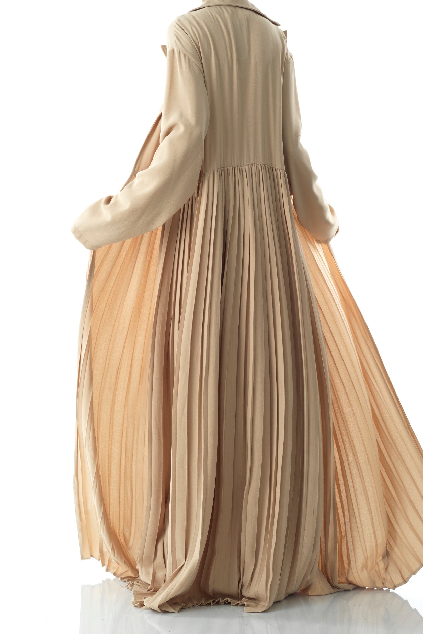 Beautiful Pleated jacket abaya Kabayare