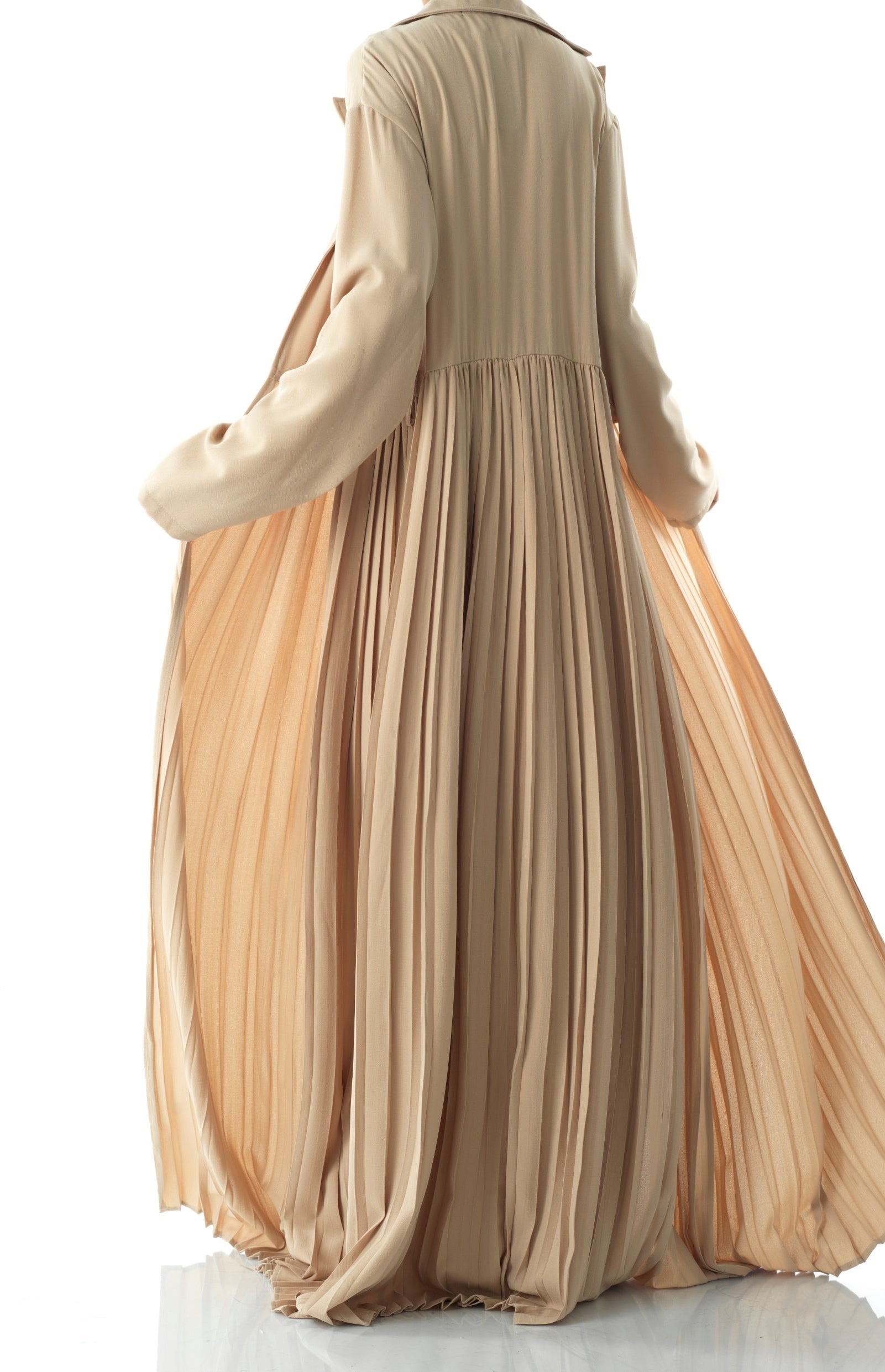 Beautiful Pleated jacket abaya Kabayare