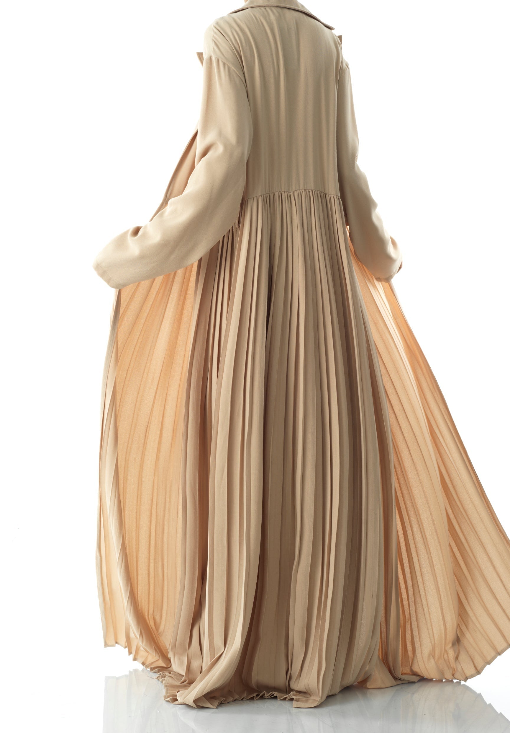 Beautiful Pleated jacket abaya Kabayare