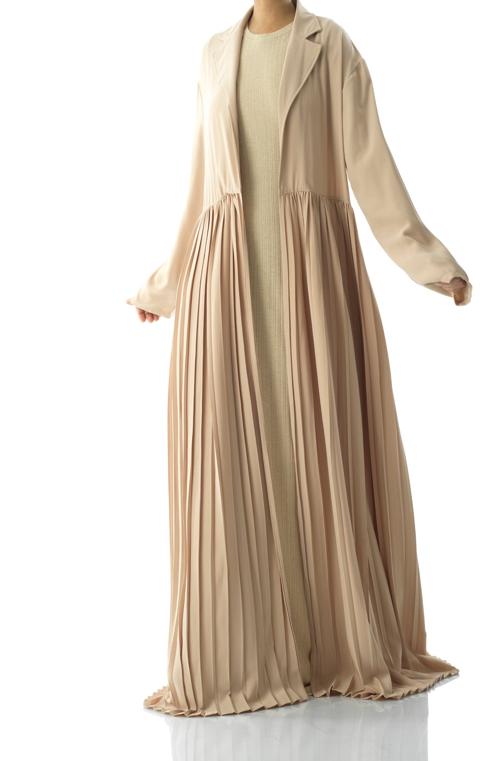 Beautiful Pleated jacket abaya Kabayare